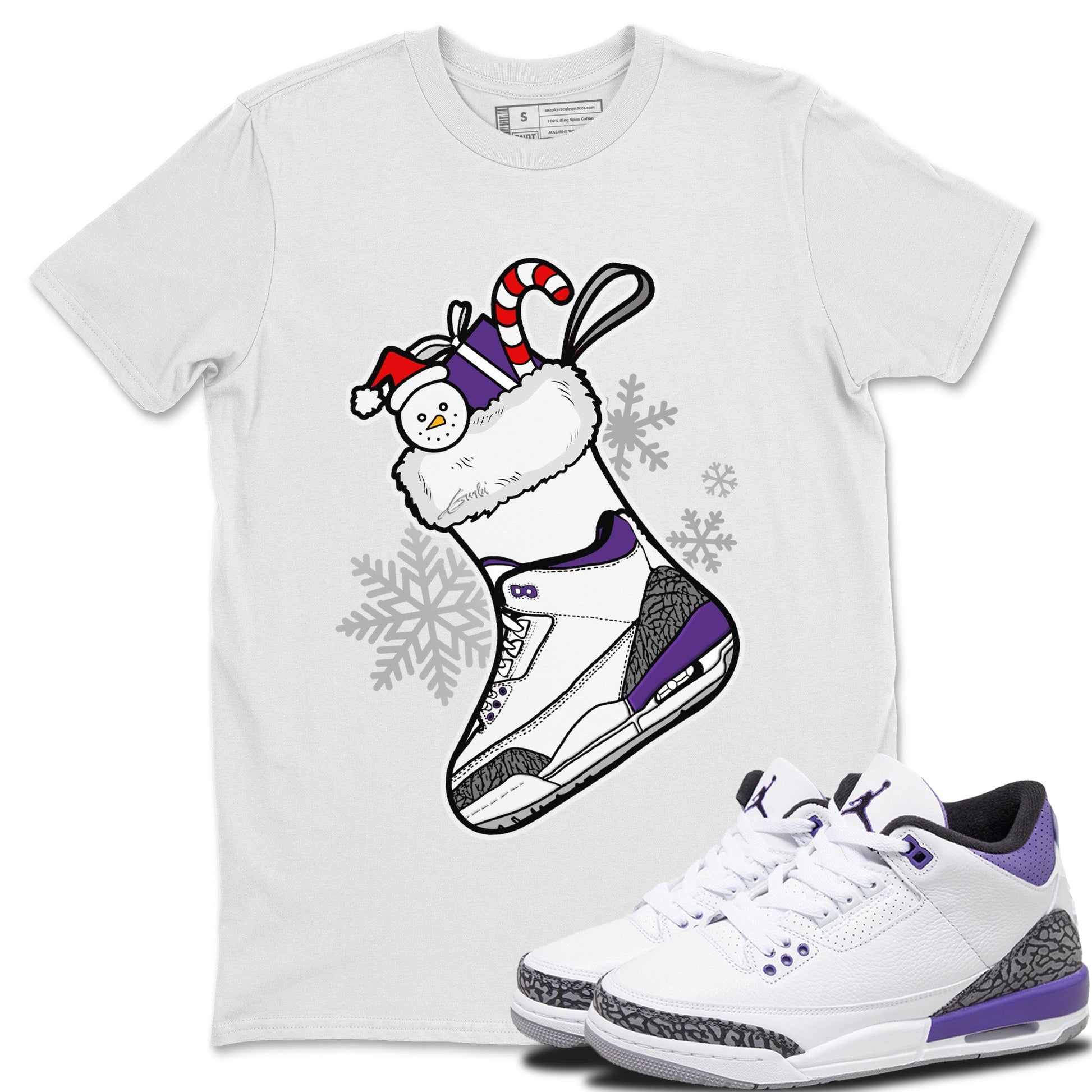 Jordan 3 Dark Iris Sneaker Match Tees Sneaker Stocking Sneaker Tees Jordan 3 Dark Iris Sneaker Release Tees Unisex Shirts