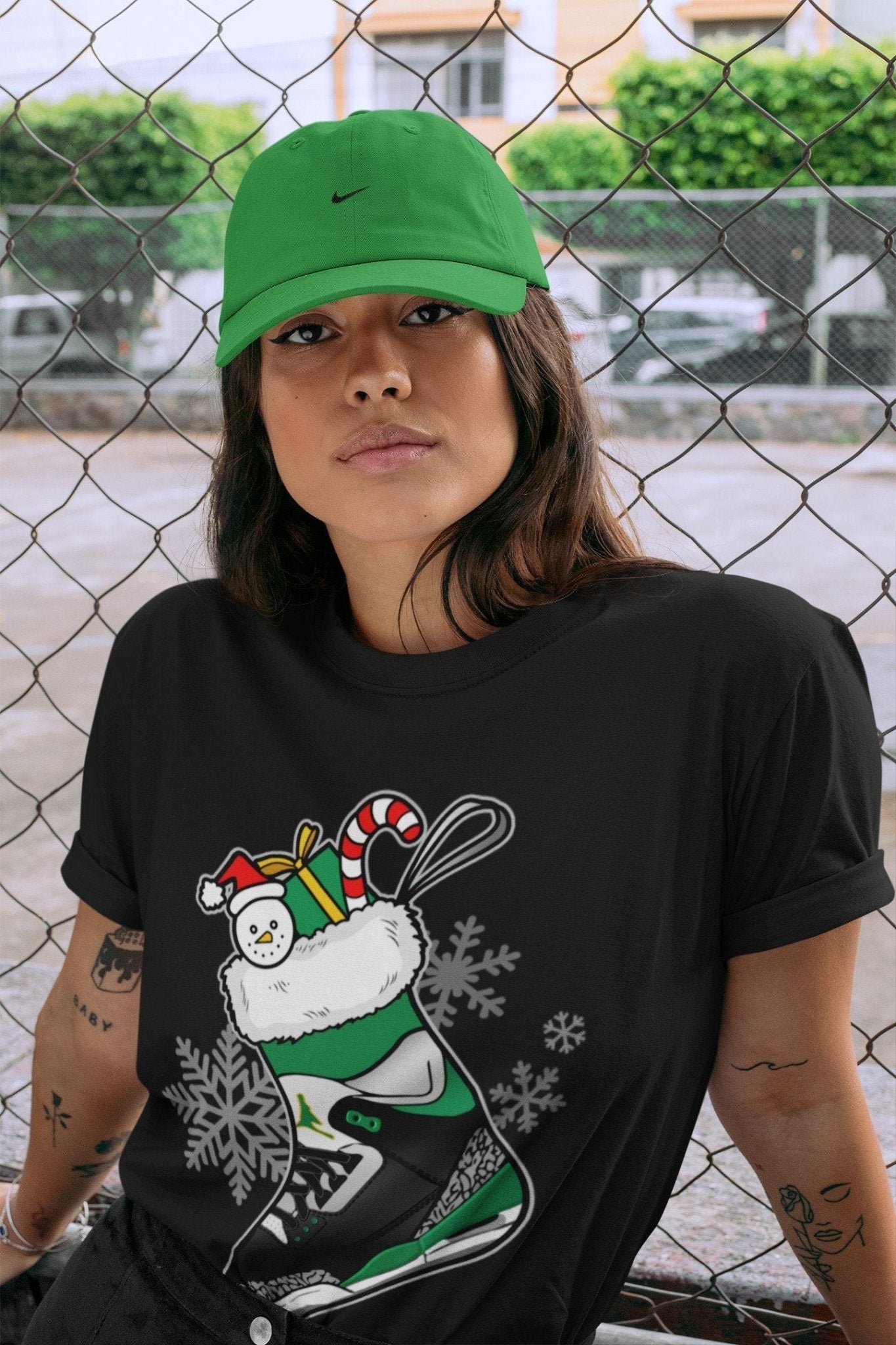 Jordan 3 Pine Green Sneaker Match Tees Sneaker Stocking Sneaker Tees Jordan 3 Pine Green Sneaker Release Tees Unisex Shirts
