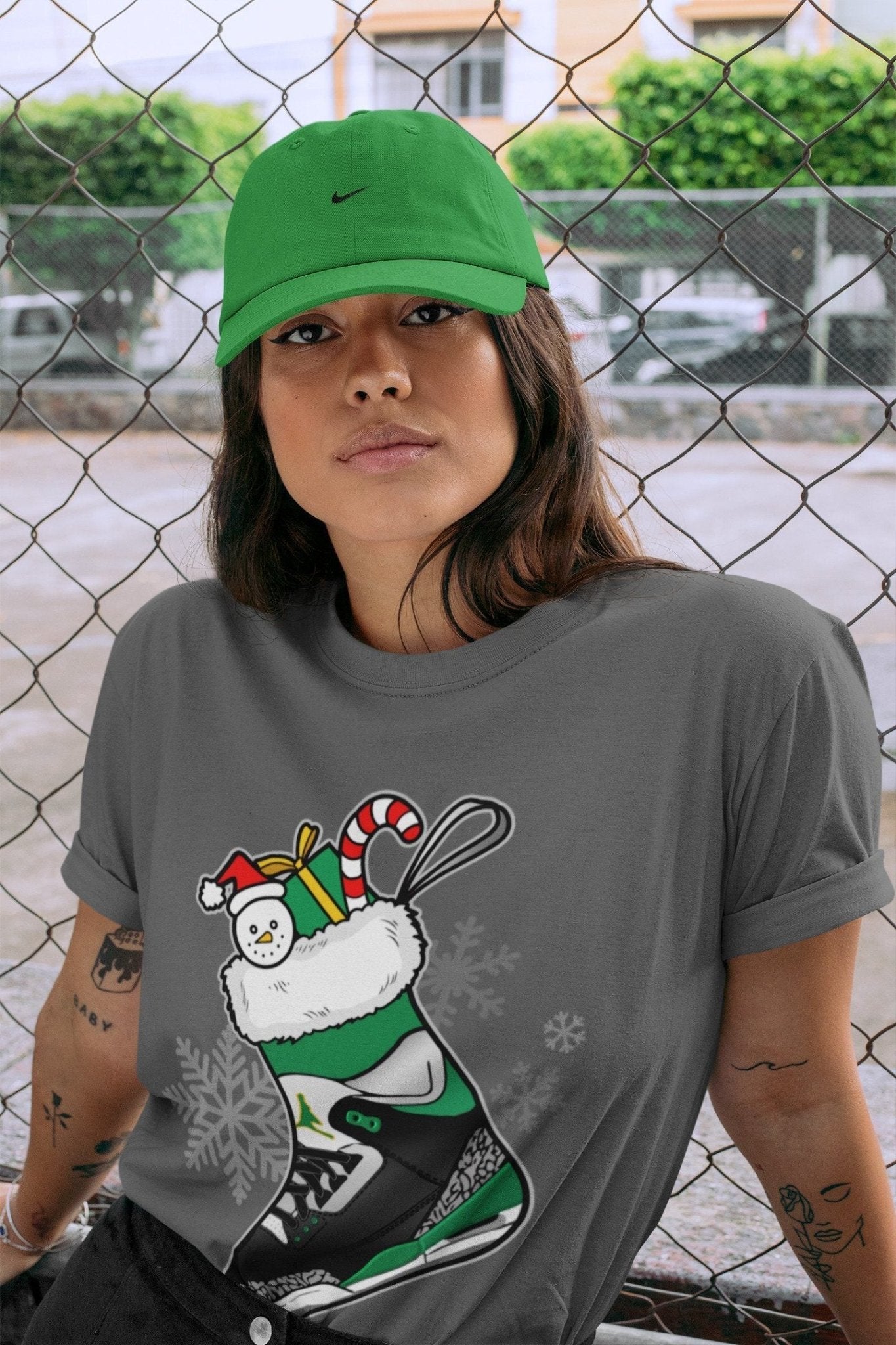Jordan 3 Pine Green Sneaker Match Tees Sneaker Stocking Sneaker Tees Jordan 3 Pine Green Sneaker Release Tees Unisex Shirts