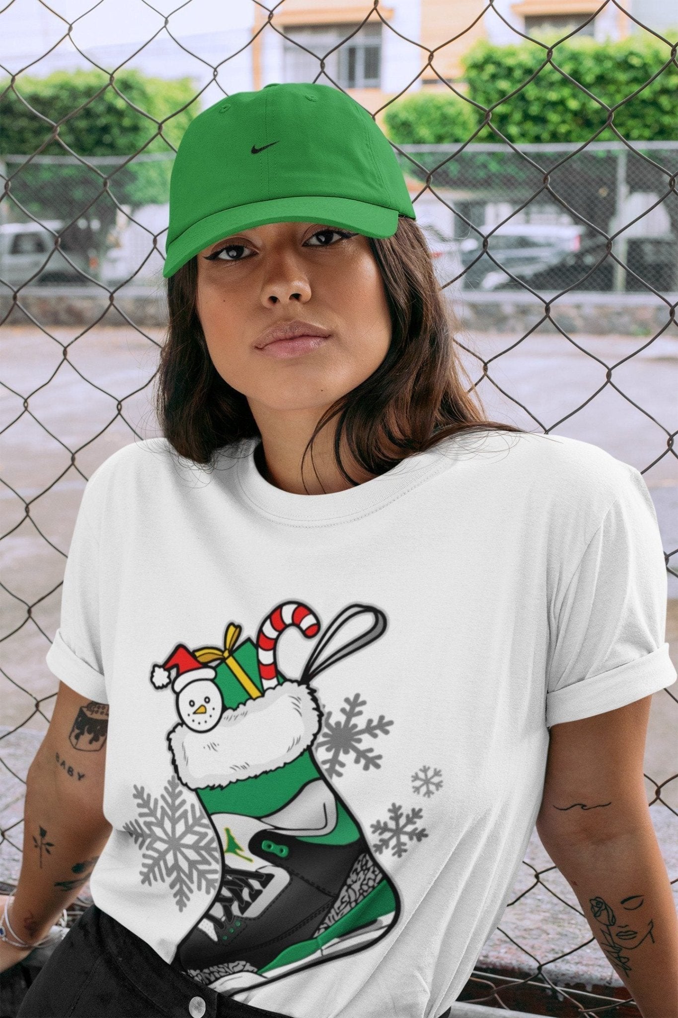 Jordan 3 Pine Green Sneaker Match Tees Sneaker Stocking Sneaker Tees Jordan 3 Pine Green Sneaker Release Tees Unisex Shirts