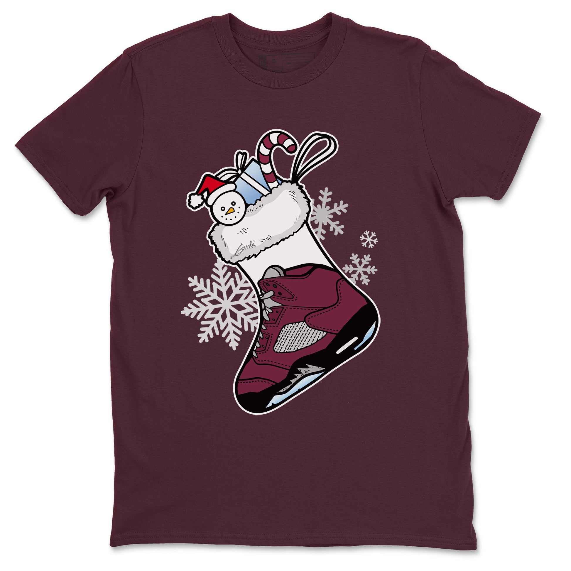 Air Jordan 5 Burgundy shirt to match jordans Sneaker Stocking sneaker match tees Air Jordan 5s Burgundy SNRT Sneaker Release Tees Unisex Maroon 2 T-Shirt