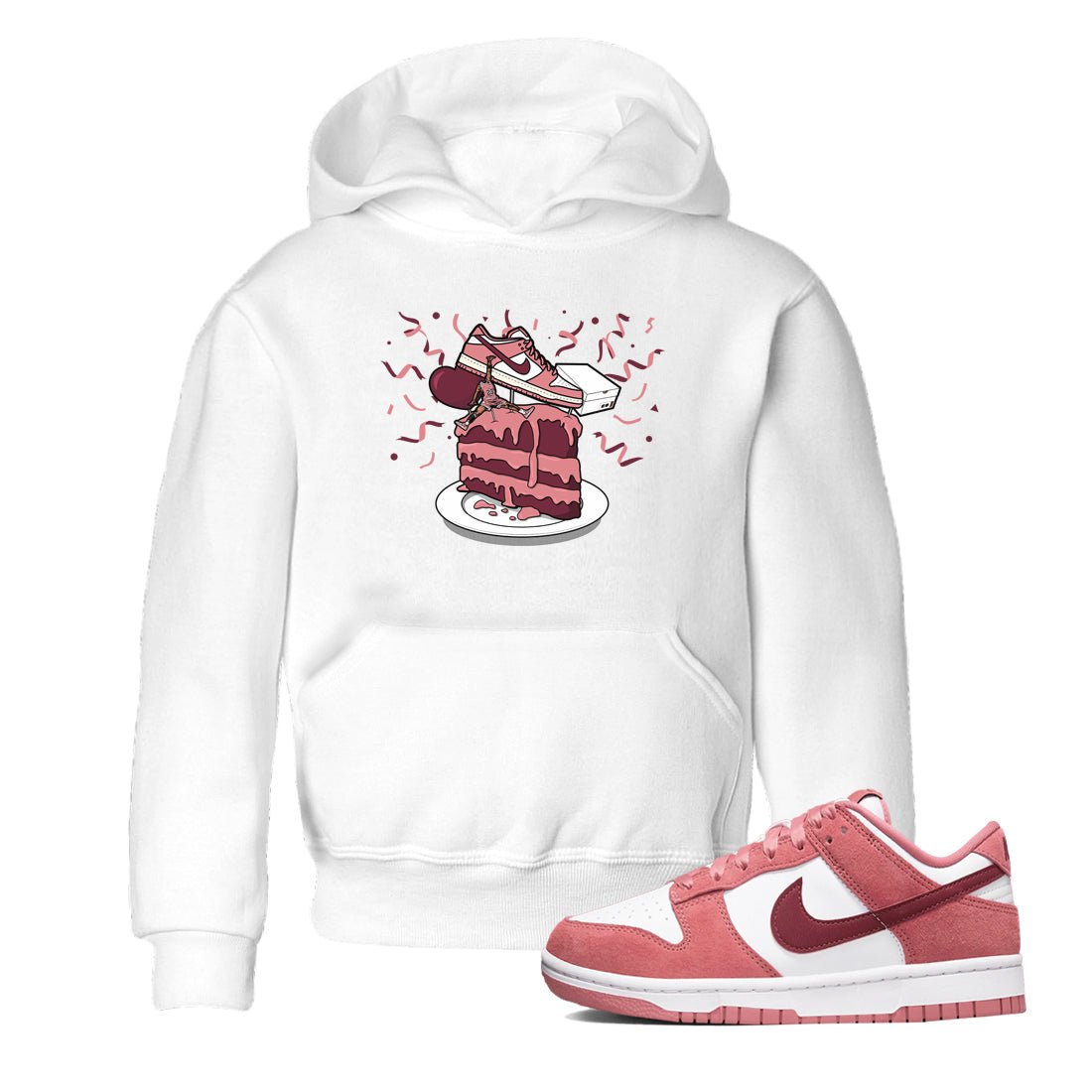 Dunk Valentine's Day shirt to match jordans Sneaker Topper sneaker tees Dunk Low Valentine's Day SNRT Sneaker release tees baby toddler White 1 cotton Shirt