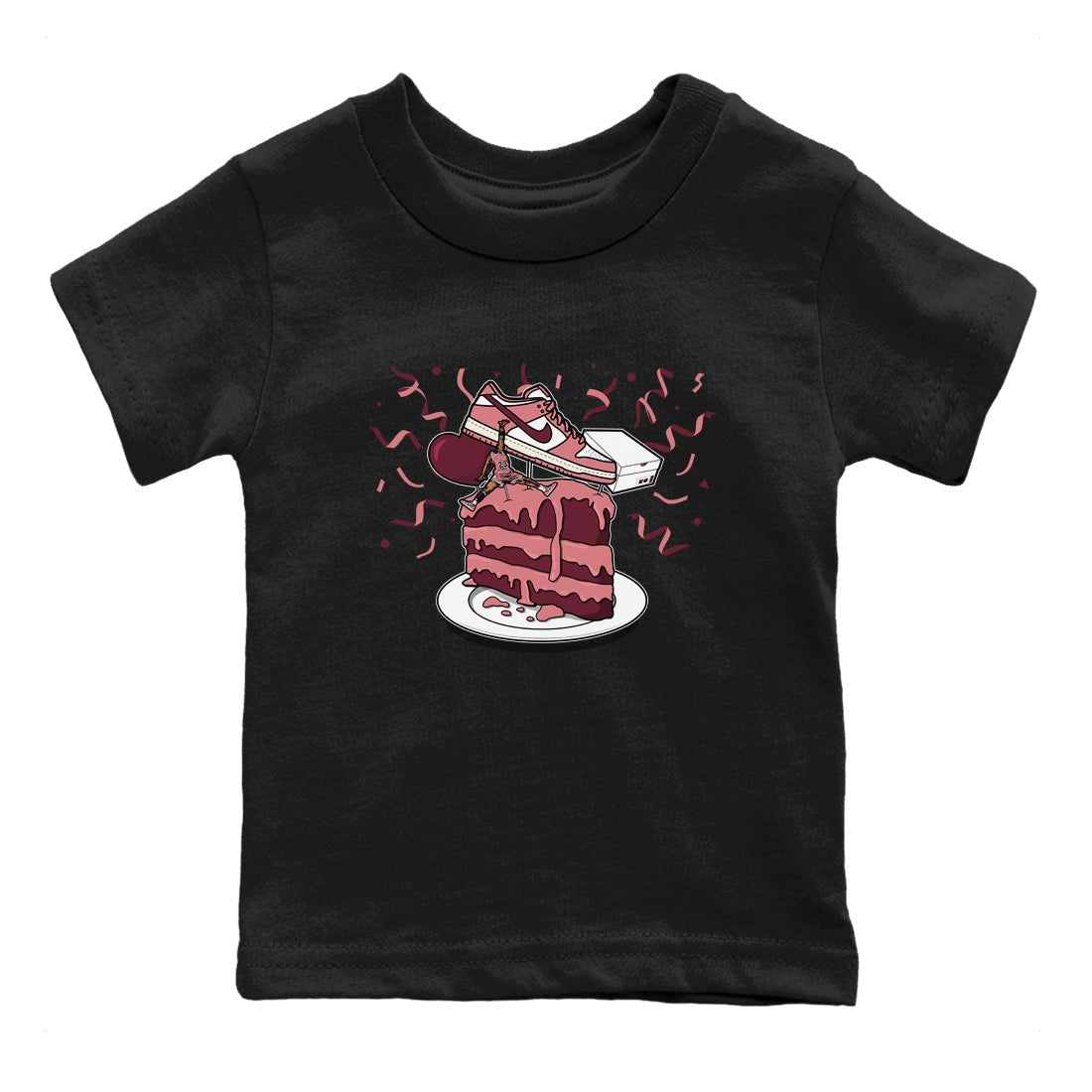 Dunk Valentine's Day shirt to match jordans Sneaker Topper sneaker tees Dunk Low Valentine's Day SNRT Sneaker release tees baby toddler Black 2 cotton Shirt