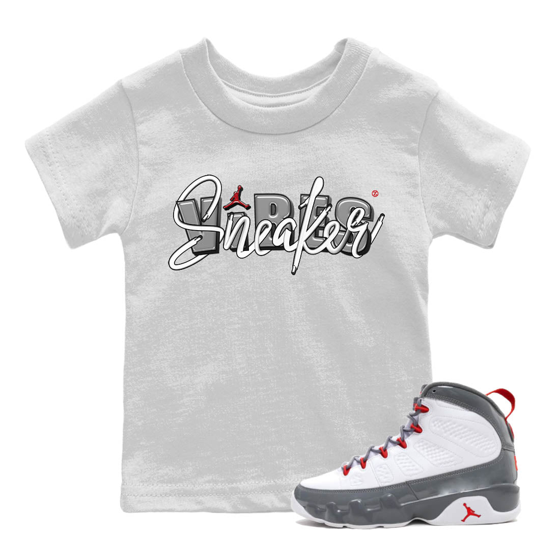 Jordan 9 Fire Red Sneaker Match Tees Sneaker Vibes Sneaker Tees Jordan 9 Fire Red Sneaker Release Tees Kids Shirts