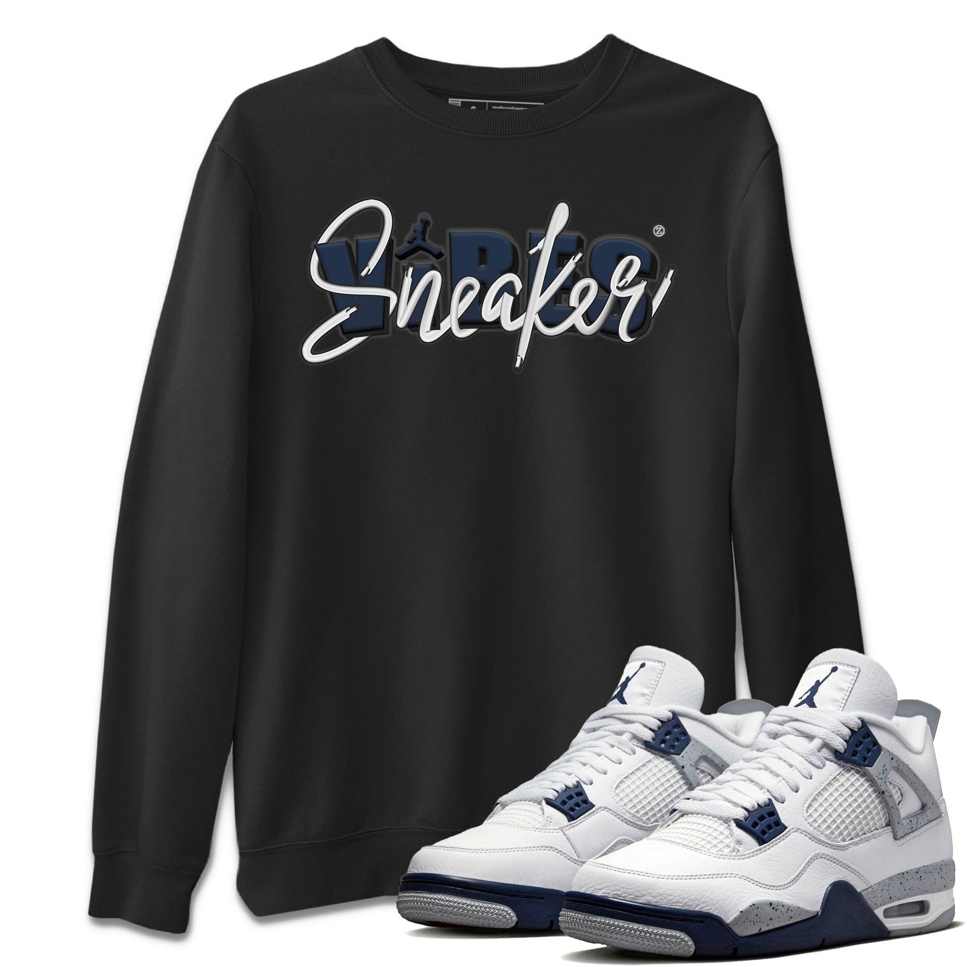 Jordan 4 Midnight Navy Sneaker Match Tees Sneaker Vibes Sneaker Tees Jordan 4 Midnight Navy Sneaker Release Tees Unisex Shirts