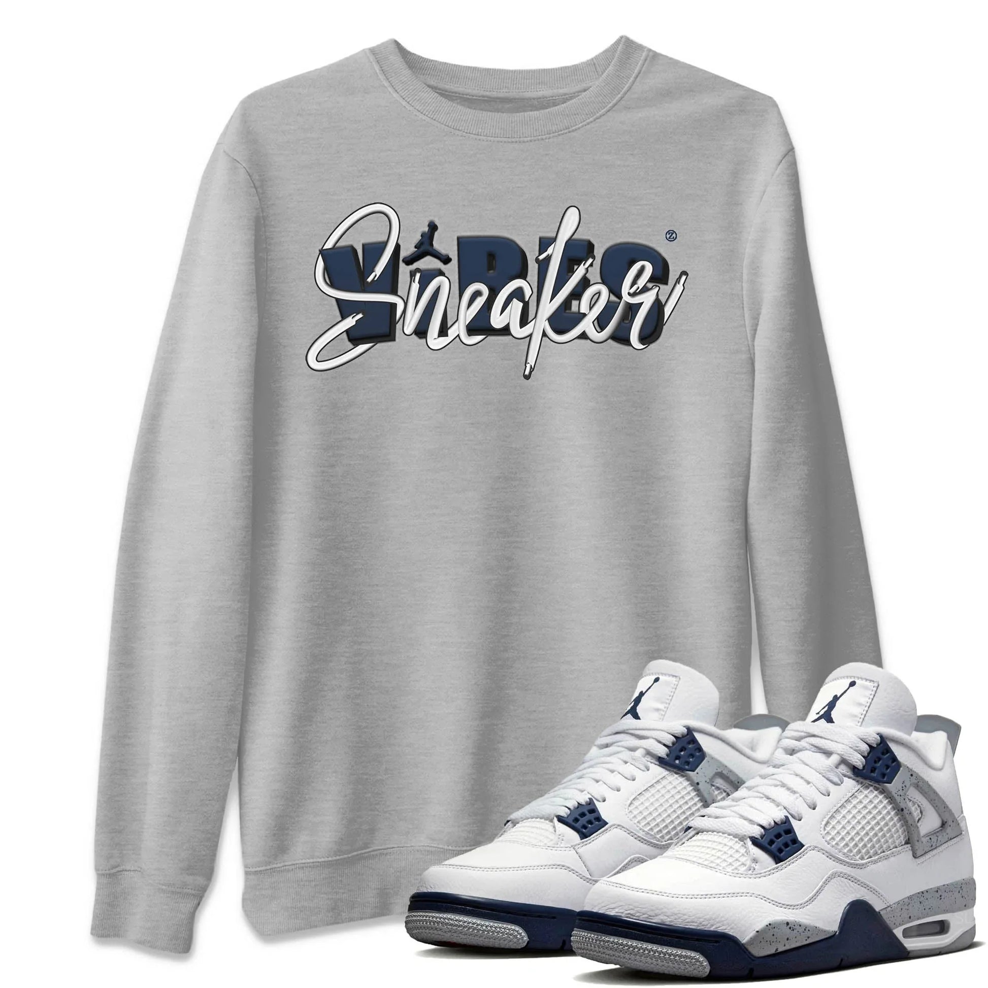 Jordan 4 Midnight Navy Sneaker Match Tees Sneaker Vibes Sneaker Tees Jordan 4 Midnight Navy Sneaker Release Tees Unisex Shirts