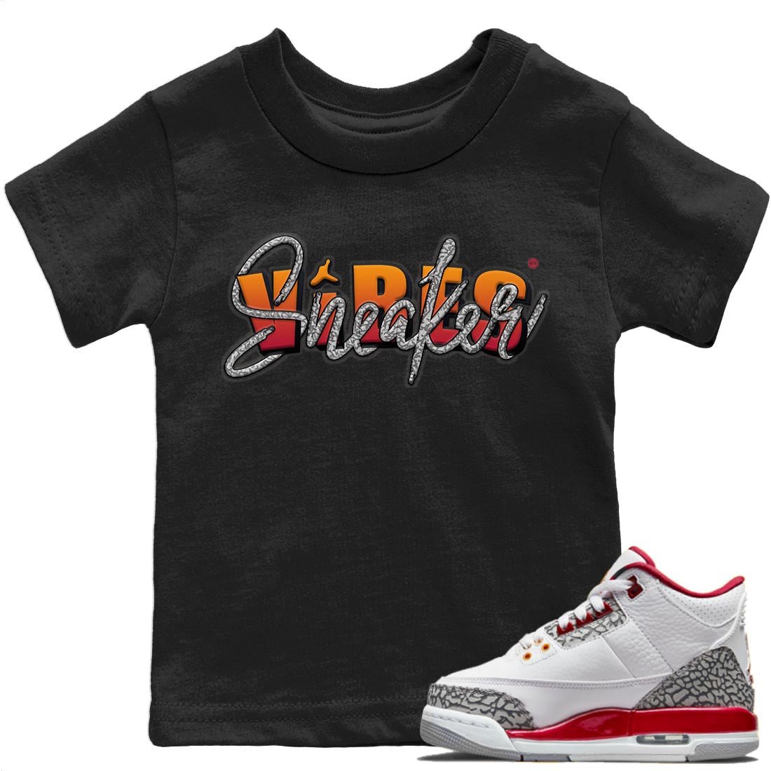 Jordan 3 Cardinal Sneaker Match Tees Sneaker Vibes Sneaker Tees Jordan 3 Cardinal Sneaker Release Tees Kids Shirts