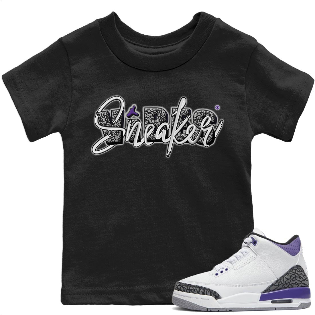 Jordan 3 Dark Iris Sneaker Match Tees Sneaker Vibes Sneaker Tees Jordan 3 Dark Iris Sneaker Release Tees Kids Shirts