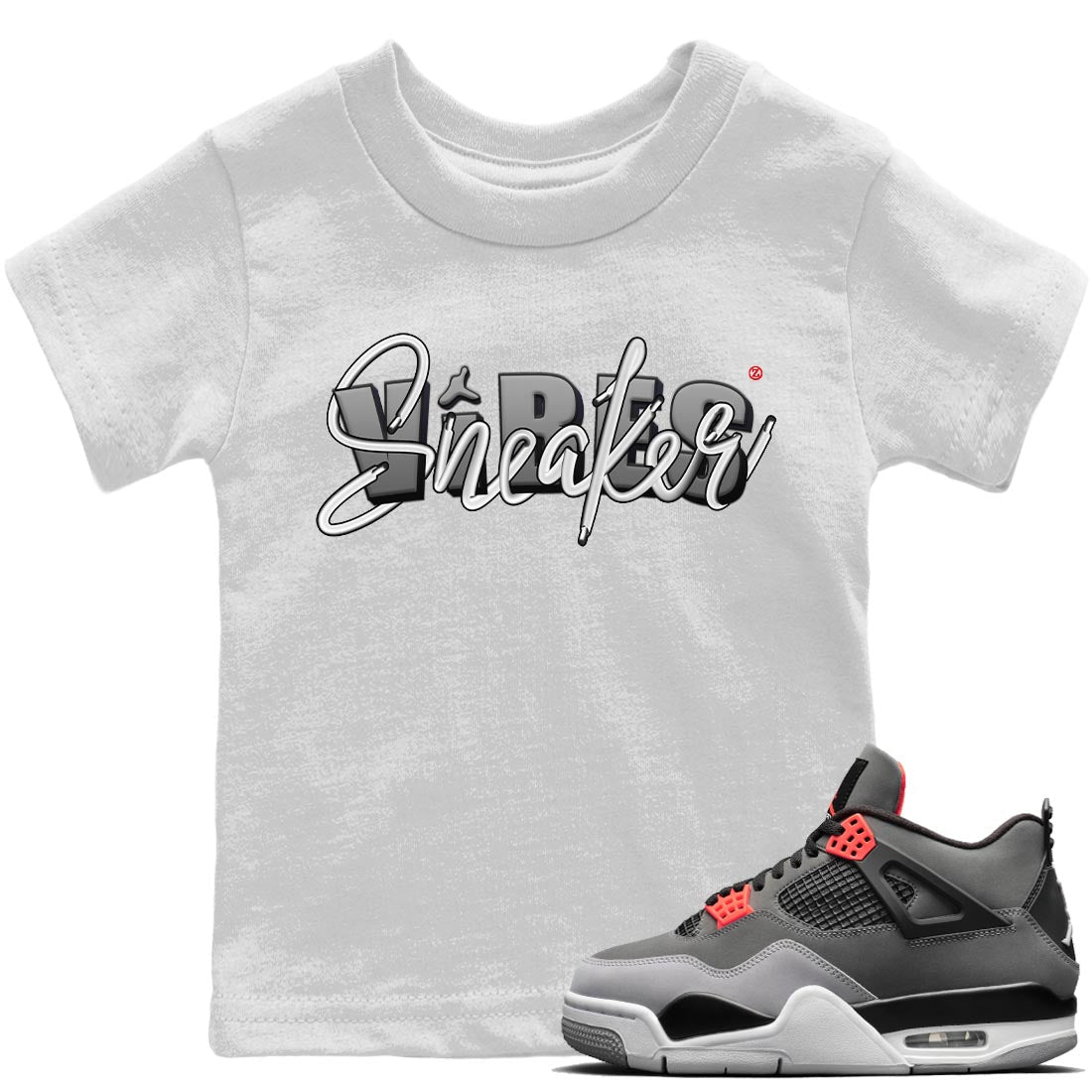 Jordan 4 Infrared Sneaker Match Tees Sneaker Vibes Sneaker Tees Jordan 4 Infrared Sneaker Release Tees Kids Shirts
