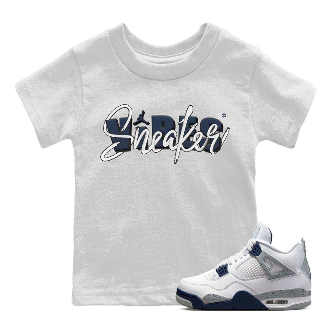 Jordan 4 Midnight Navy Sneaker Match Tees Sneaker Vibes Sneaker Tees Jordan 4 Midnight Navy Sneaker Release Tees Kids Shirts