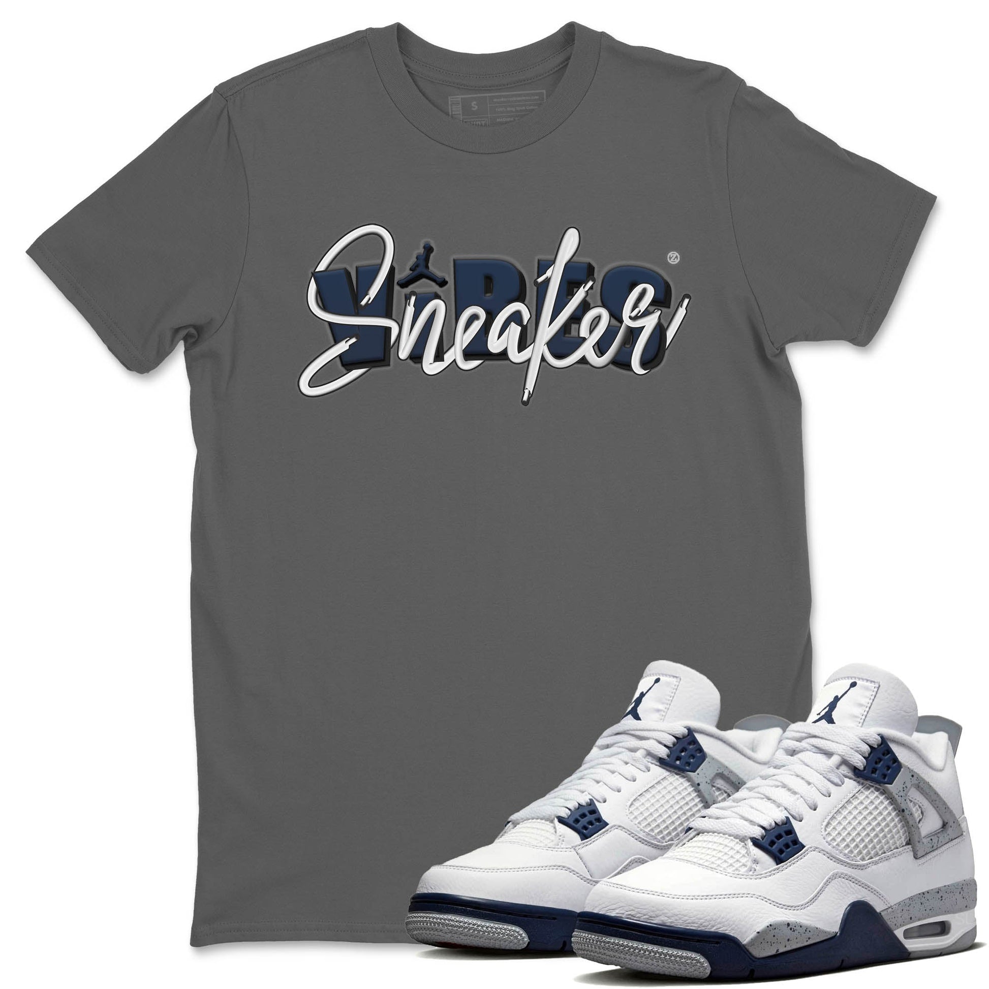 Jordan 4 Midnight Navy Sneaker Match Tees Sneaker Vibes Sneaker Tees Jordan 4 Midnight Navy Sneaker Release Tees Unisex Shirts