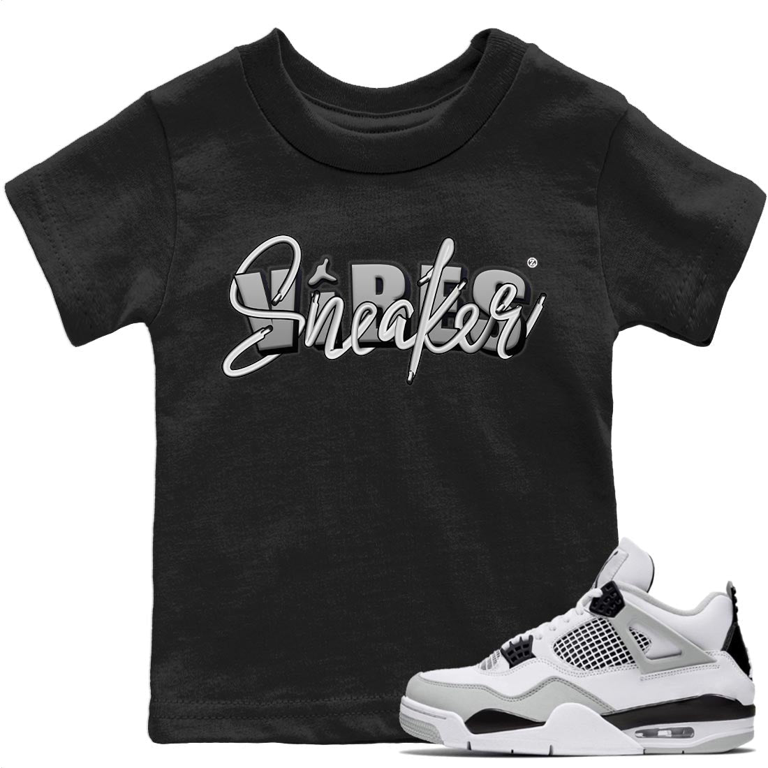 Jordan 4 Military Black Sneaker Match Tees Sneaker Vibes Sneaker Tees Jordan 4 Military Black Sneaker Release Tees Kids Shirts