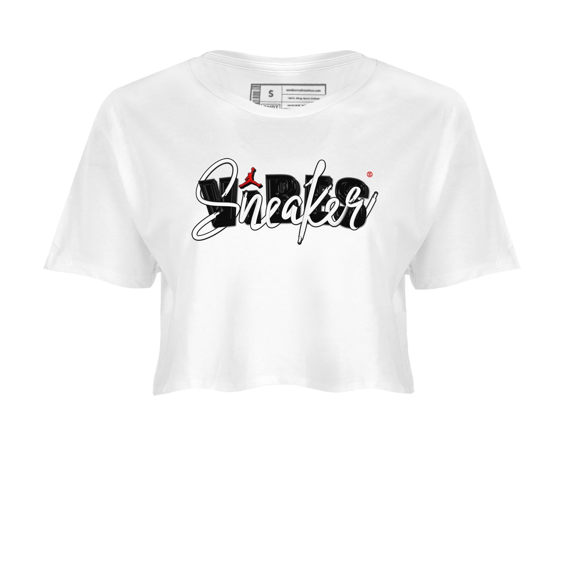Yeezy 350 Bred shirt to match jordans Sneaker Vibes sneaker tees Yeezy Boost 350 V2 Bred SNRT Sneaker Release Tees White 2 Crop T-Shirt