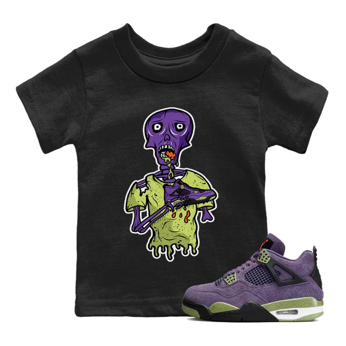 Jordan 4 Canyon Purple unique Halloween sneaker tee Sneaker Zombie Sneaker Tees Jordan 4 Canyon Purple Sneaker Release Tees Kids Shirts