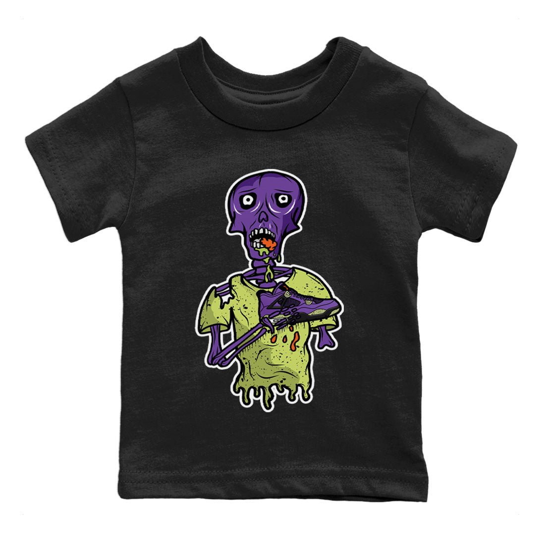 Jordan 4 Canyon Purple unique Halloween sneaker tee Sneaker Zombie Sneaker Tees Jordan 4 Canyon Purple Sneaker Release Tees Kids Shirts