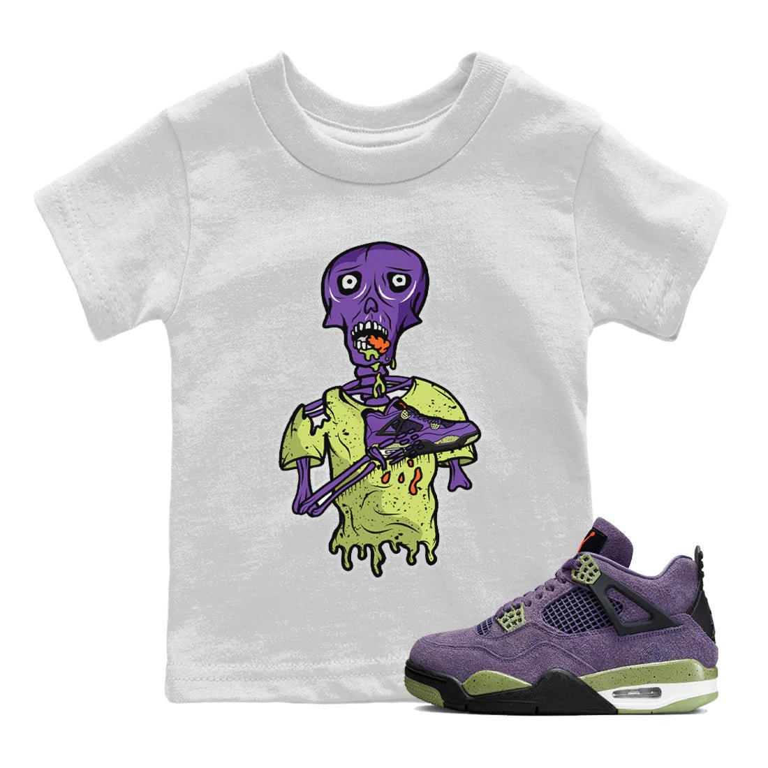 Jordan 4 Canyon Purple unique Halloween sneaker tee Sneaker Zombie Sneaker Tees Jordan 4 Canyon Purple Sneaker Release Tees Kids Shirts