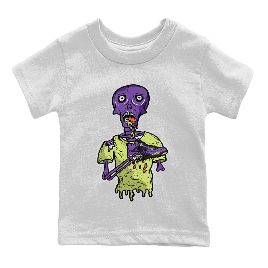 Jordan 4 Canyon Purple unique Halloween sneaker tee Sneaker Zombie Sneaker Tees Jordan 4 Canyon Purple Sneaker Release Tees Kids Shirts