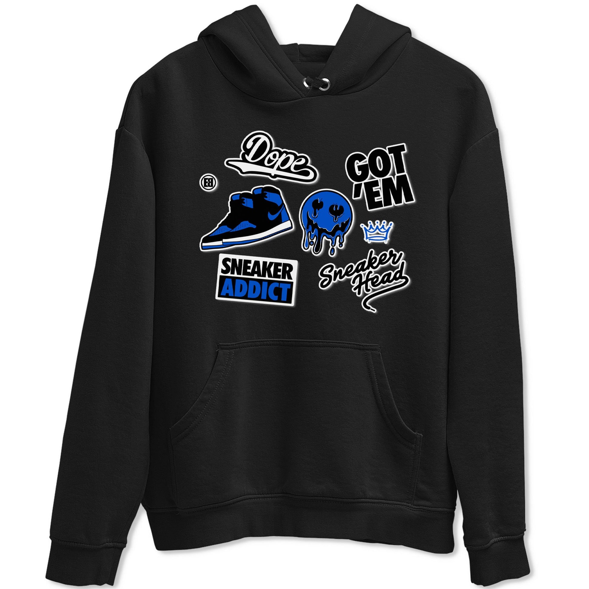 Jordan 1 Retro High OG Royal Reimagined shirt to match jordans Sneakerhead Sticker sneaker matching tees Air Jordan 1 Royal Reimagined SNRT Sneaker Tees Unisex Black 2 T-Shirt