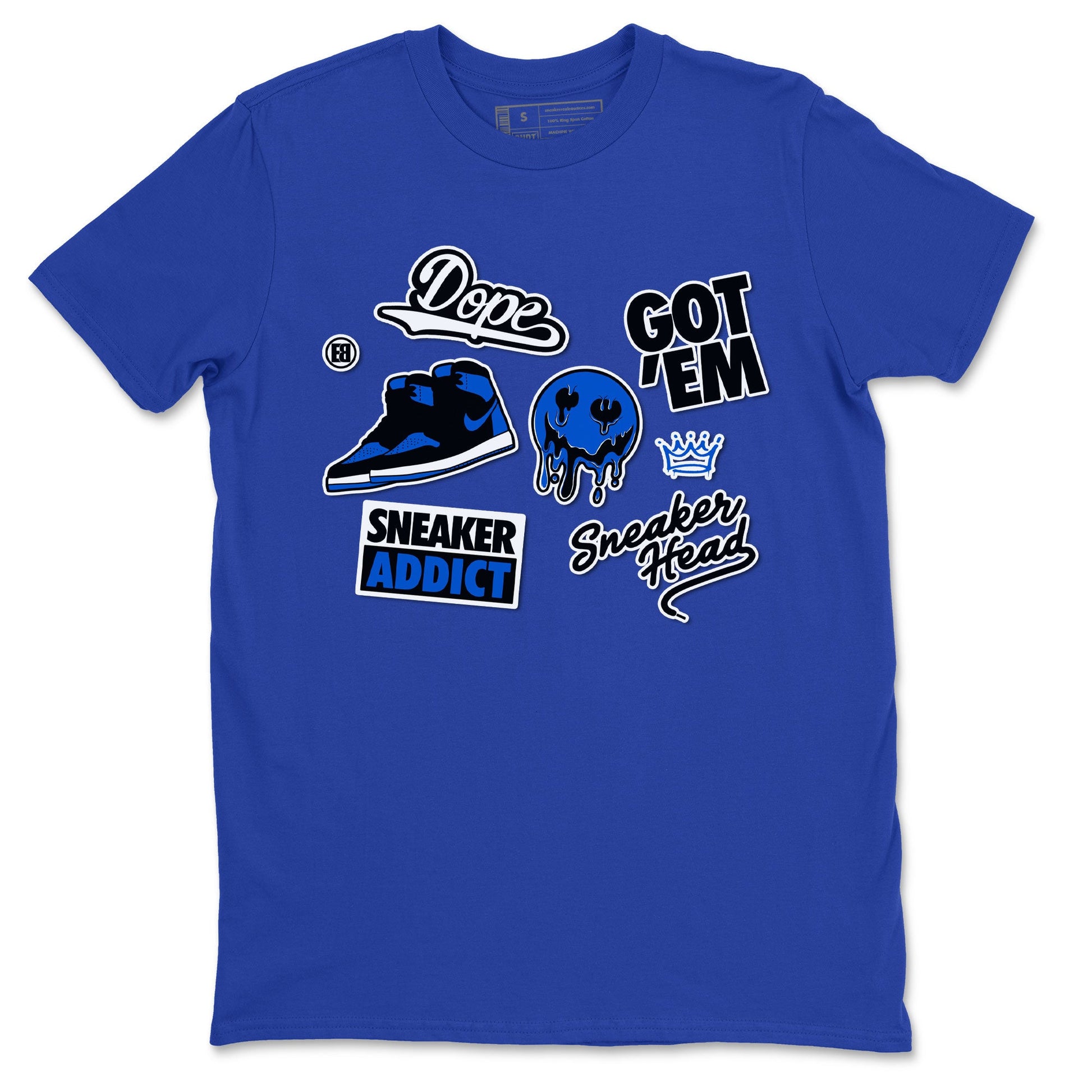 Jordan 1 Retro High OG Royal Reimagined shirt to match jordans Sneakerhead Sticker sneaker matching tees Air Jordan 1 Royal Reimagined SNRT Sneaker Tees Unisex Royal Blue 2 T-Shirt