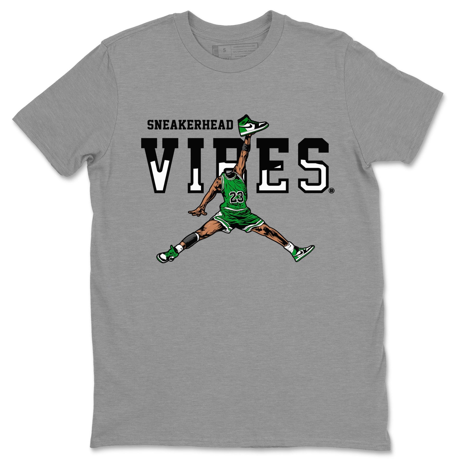 Air Jordan 1 Celtics Sneaker Match Tees Sneakerhead Vibes Sneaker Tees Air Jordan 1 Retro Celtics Sneaker Release Tees Unisex Shirts Heather Grey 2