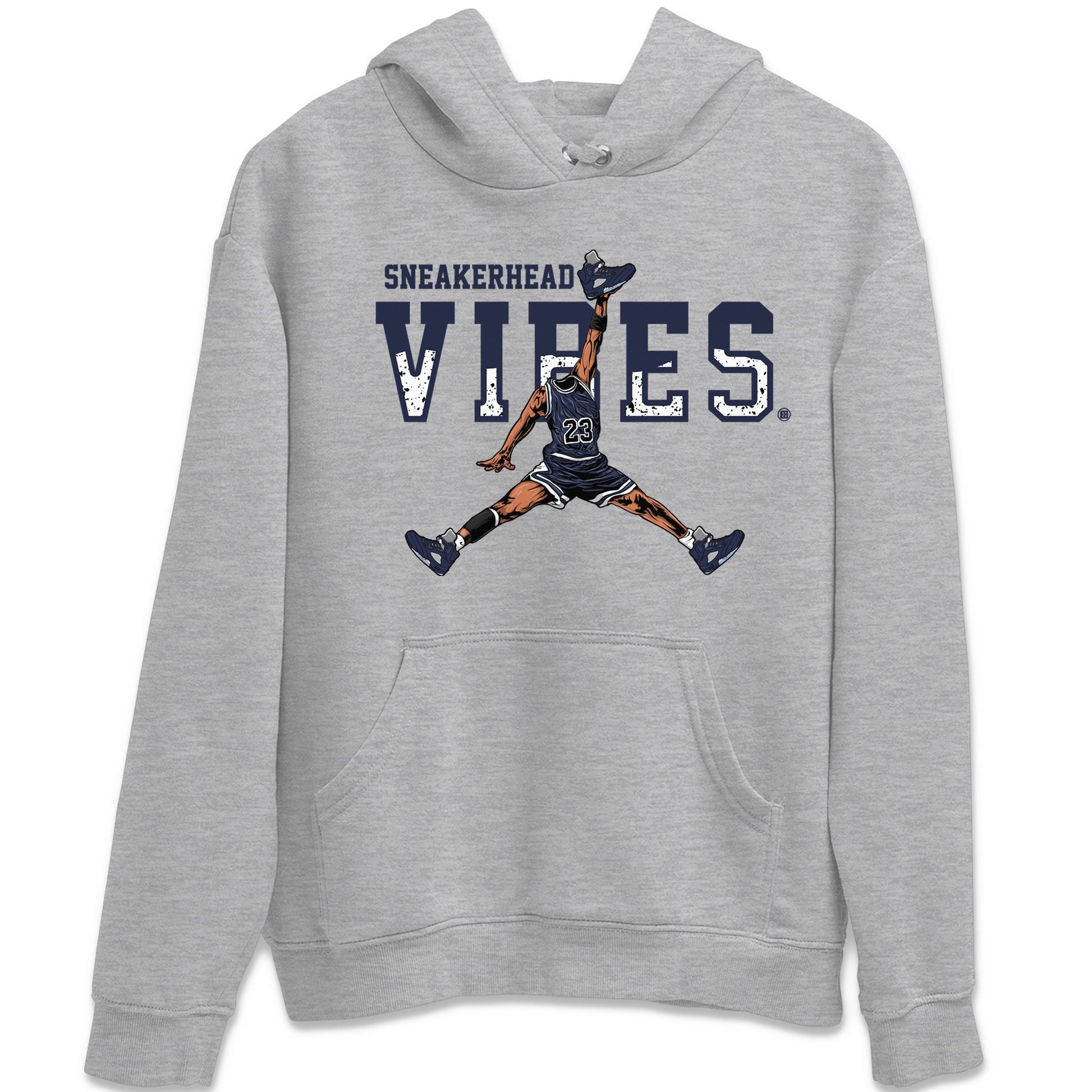Midnight Navy 5s shirt to match jordans Sneakerhead Vibes sneaker tees Air Jordan 5 Retro Midnight Navy SNRT Sneaker Release Tees Unisex Heather Grey 2 T-Shirt