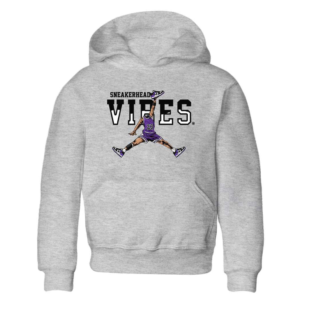 Sneakerhead Vibes sneaker match tees to Court Purple Dunks street fashion brand for shirts to match Jordans SNRT Sneaker Tees Dunk Low Court Purple unisex t-shirt Heather Grey 2 youth shirt