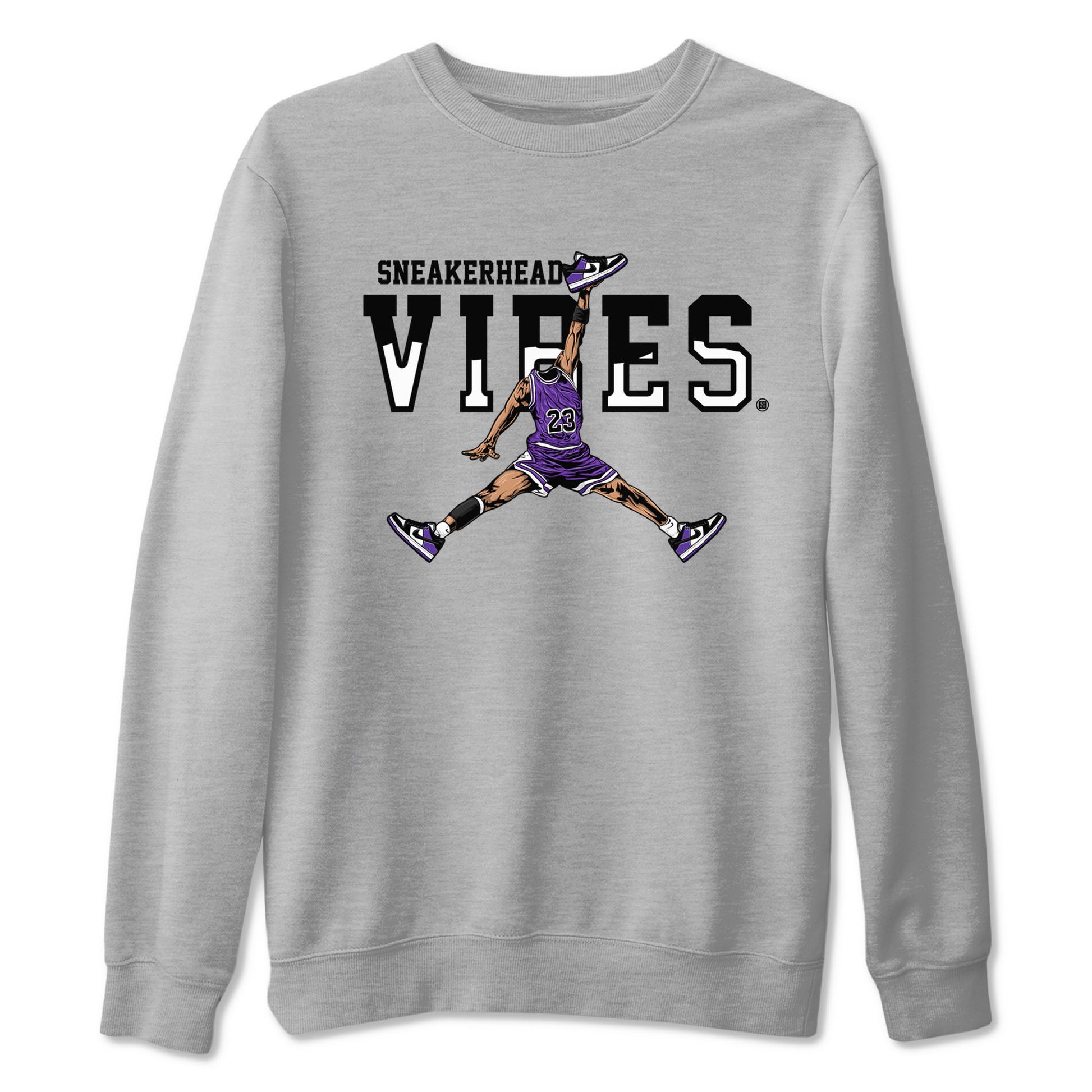 Sneakerhead Vibes sneaker match tees to Court Purple Dunks street fashion brand for shirts to match Jordans SNRT Sneaker Tees Dunk Low Court Purple unisex t-shirt Heather Grey 2 unisex shirt