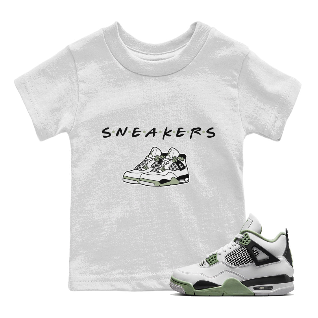 Jordan 4 Seafoam Sneaker Match Tees Sneakers Sneaker Tees Jordan 4 Seafoam Sneaker Release Tees Kids Shirts