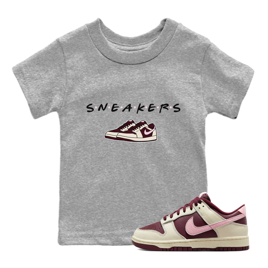 Dunk Valentines Day Sneaker Match Tees Sneakers Sneaker Tees Nike Dunk Valentine's Day Sneaker SNRT Sneaker Tees Kids Shirts