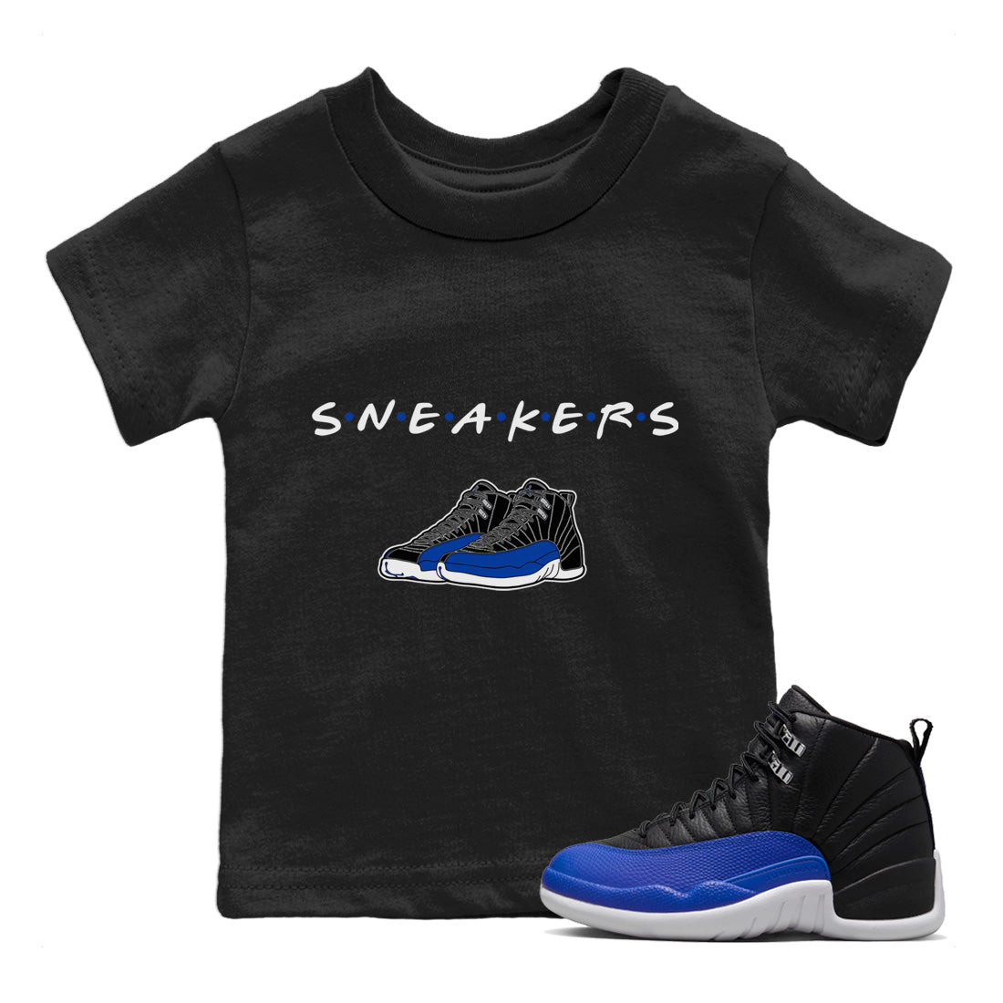 Jordan 12 Hyper Royal Sneaker Match Tees Sneakers Sneaker Tees Jordan 12 Hyper Royal Sneaker Release Tees Kids Shirts