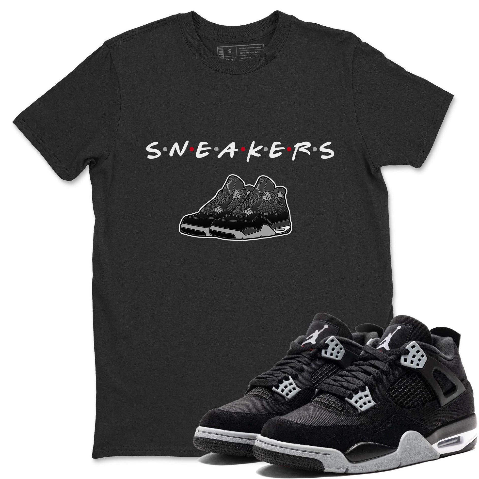 Jordan 4 Black Canvas Sneaker Match Tees Sneakers Sneaker Tees Jordan 4 Black Canvas Sneaker Release Tees Unisex Shirts
