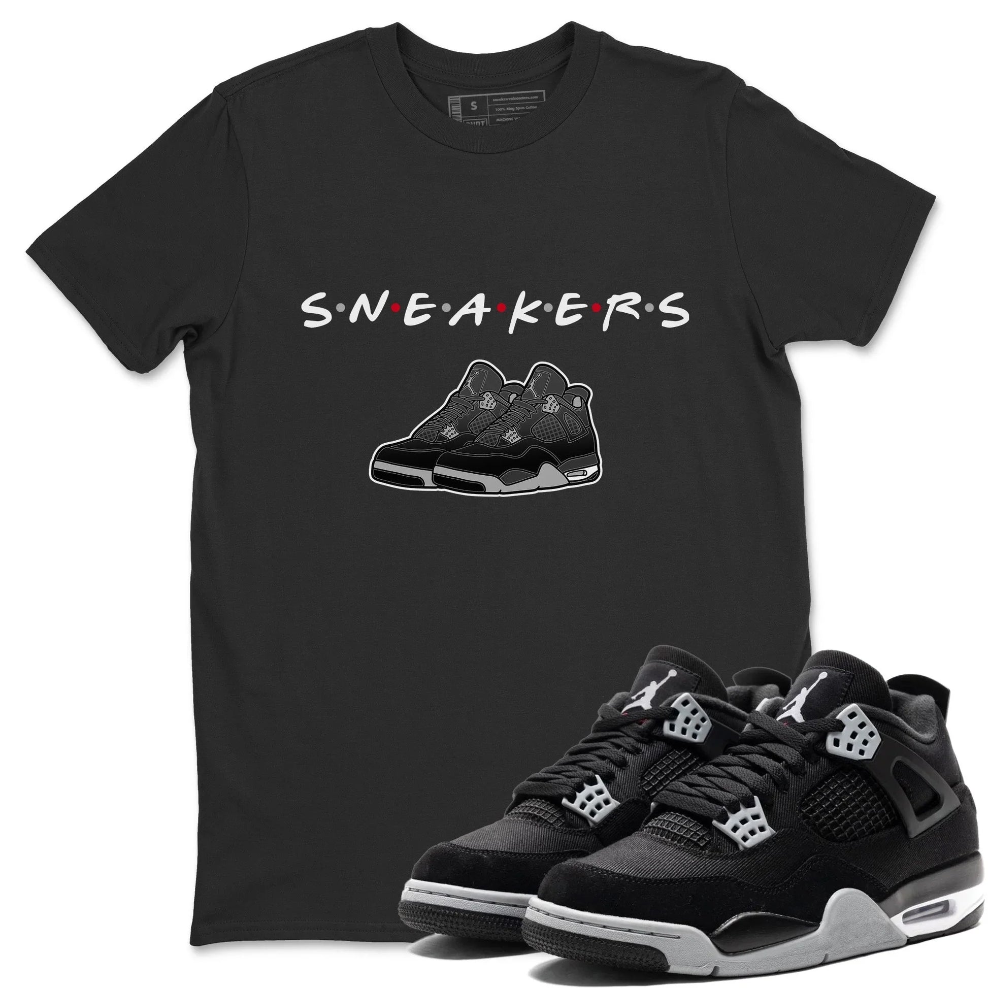 Jordan 4 Black Canvas Sneaker Match Tees Sneakers Sneaker Tees Jordan 4 Black Canvas Sneaker Release Tees Unisex Shirts