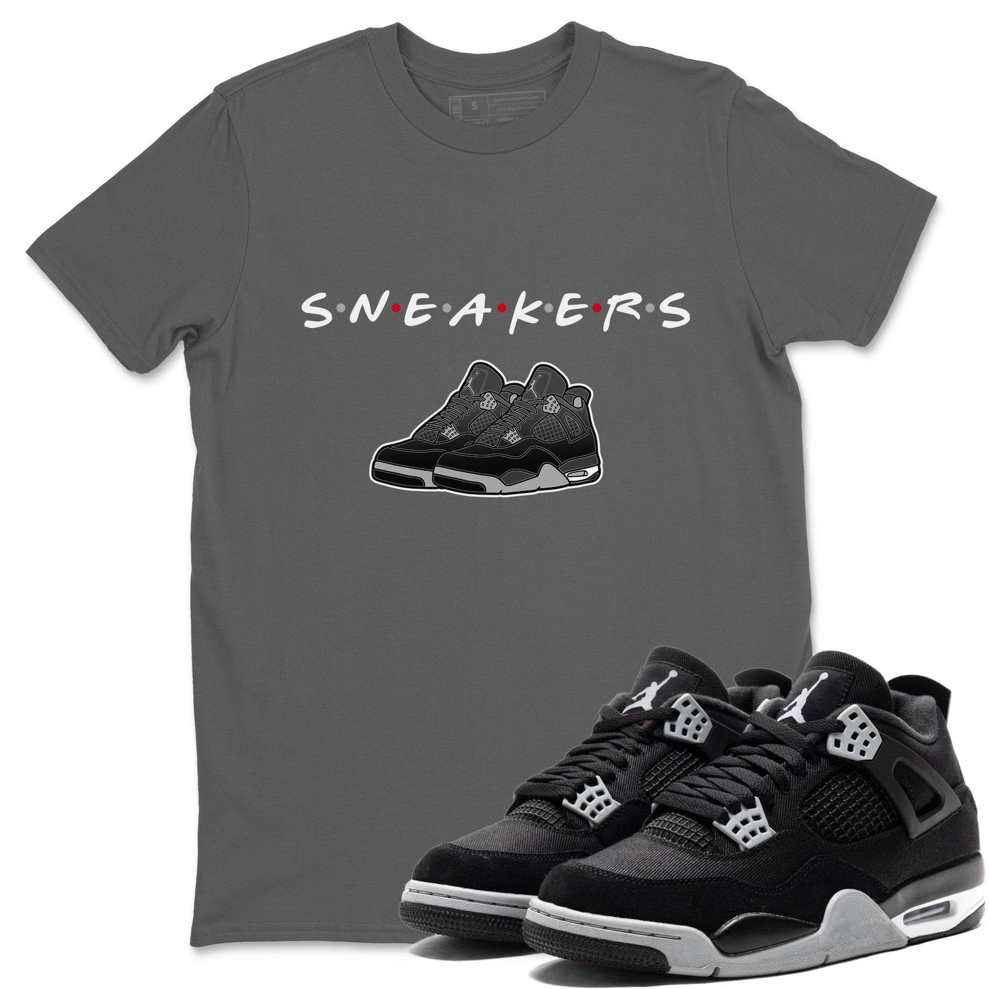 Jordan 4 Black Canvas Sneaker Match Tees Sneakers Sneaker Tees Jordan 4 Black Canvas Sneaker Release Tees Unisex Shirts