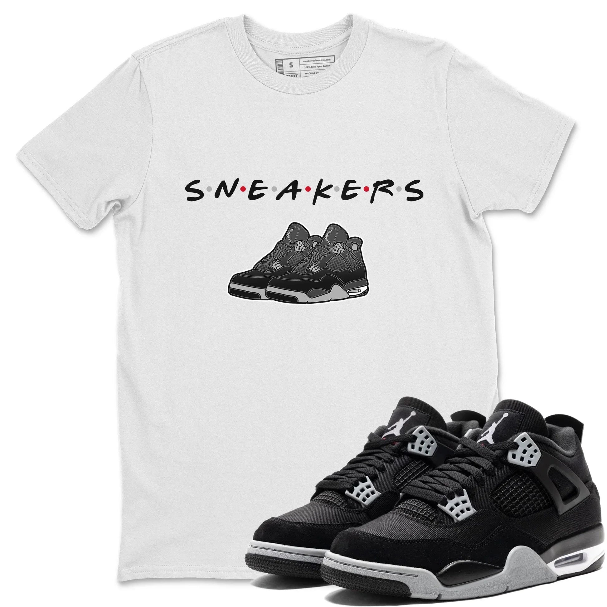 Jordan 4 Black Canvas Sneaker Match Tees Sneakers Sneaker Tees Jordan 4 Black Canvas Sneaker Release Tees Unisex Shirts