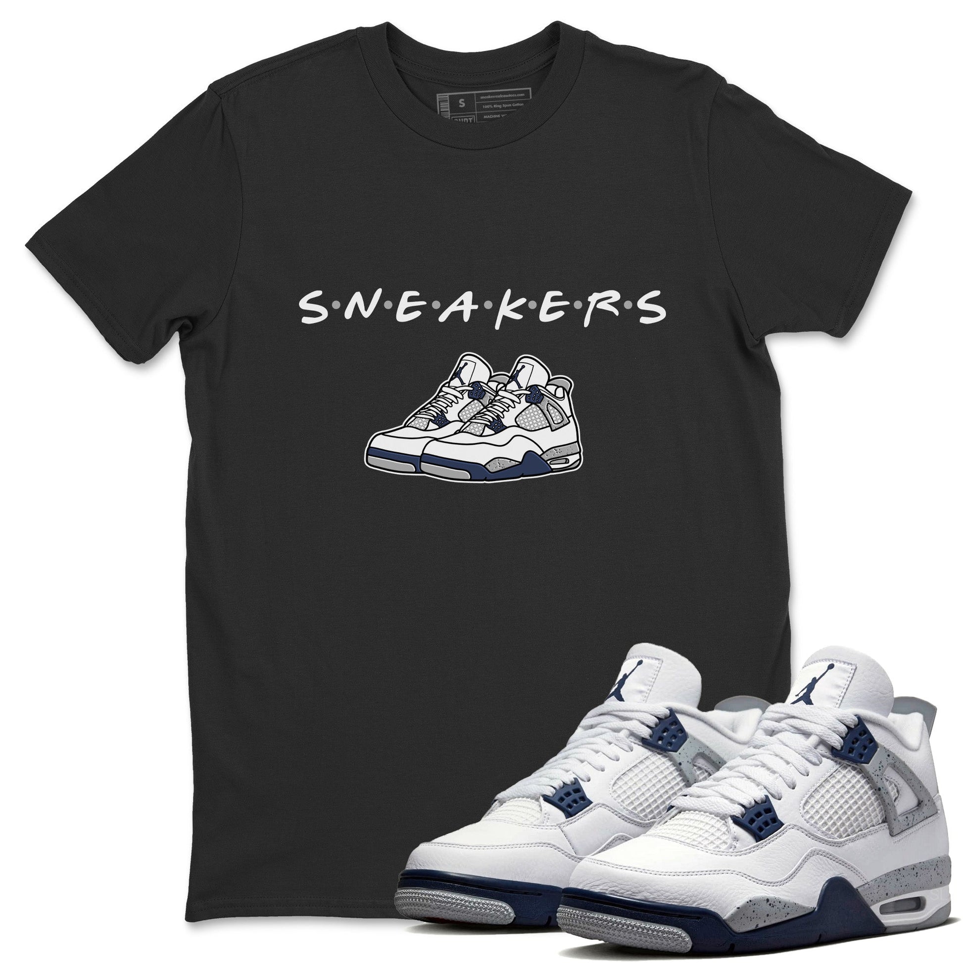 Jordan 4 Midnight Navy Sneaker Match Tees Sneakers Sneaker Tees Jordan 4 Midnight Navy Sneaker Release Tees Unisex Shirts