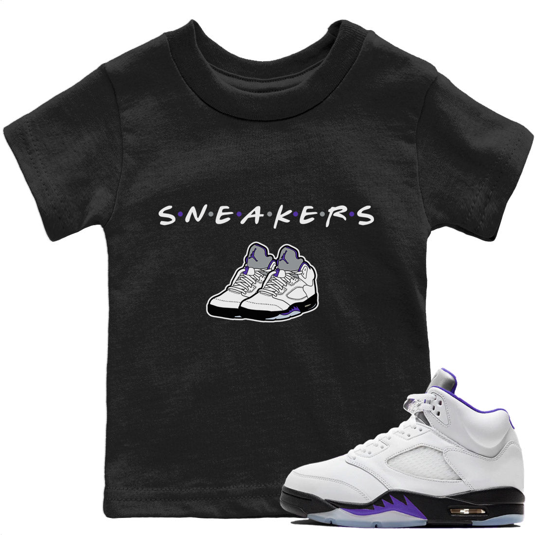 Jordan 5 Concord Sneaker Match Tees Sneakers Sneaker Tees Jordan 5 Concord Sneaker Release Tees Kids Shirts