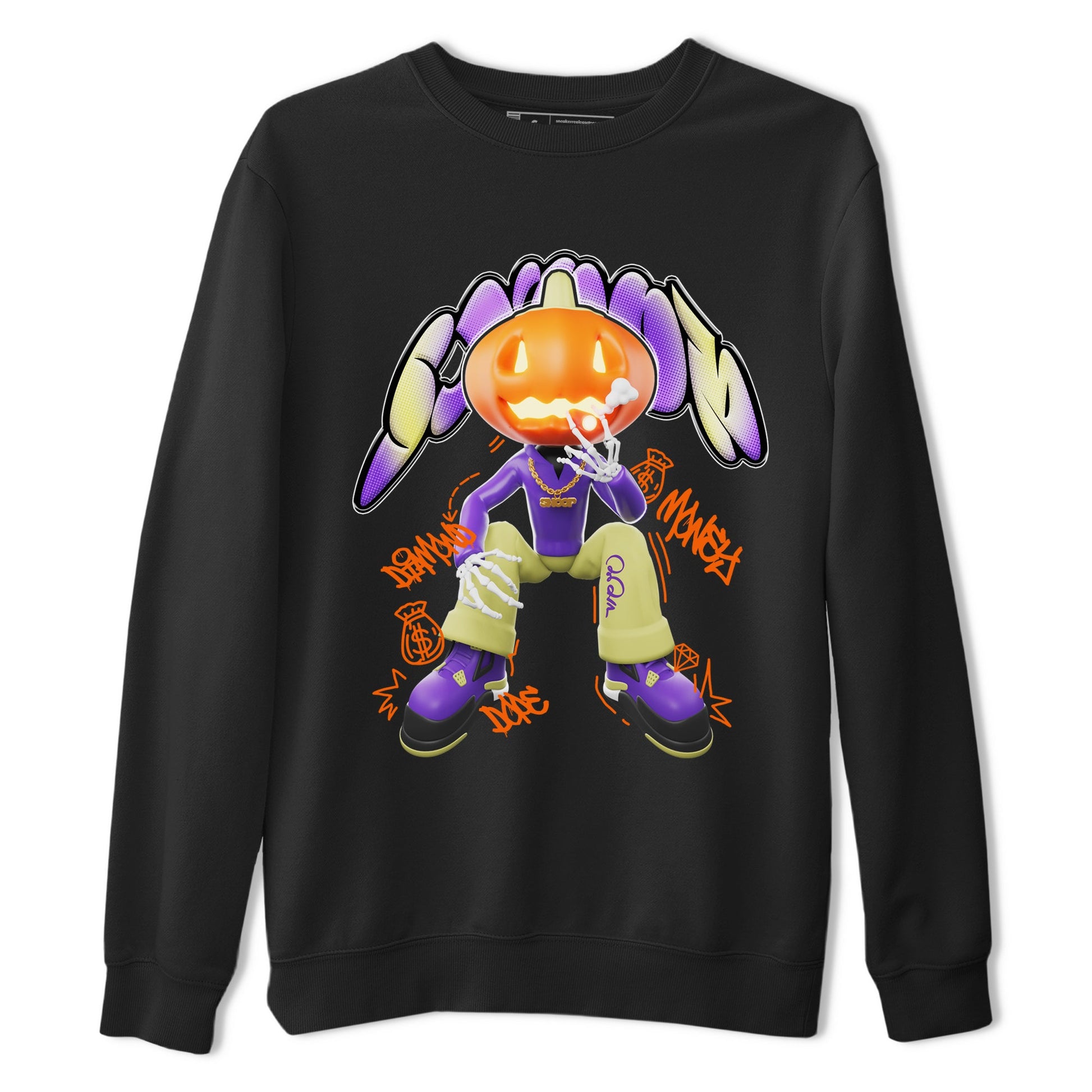 Air Jordan 4 Canyon Purple shirt to match jordans Snoop sneaker tees AJ4 Canyon Purple SNRT Sneaker Release Tees Unisex Black 2 T-Shirt, Halloween tshirt