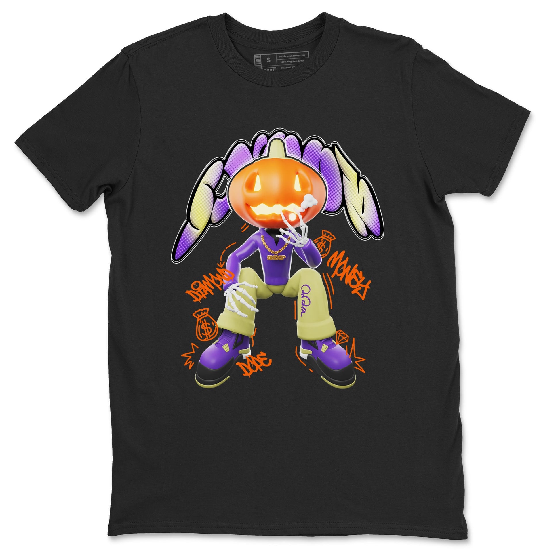 Air Jordan 4 Canyon Purple shirt to match jordans Snoop sneaker tees AJ4 Canyon Purple SNRT Sneaker Release Tees Unisex Black 2 T-Shirt, Halloween tshirt