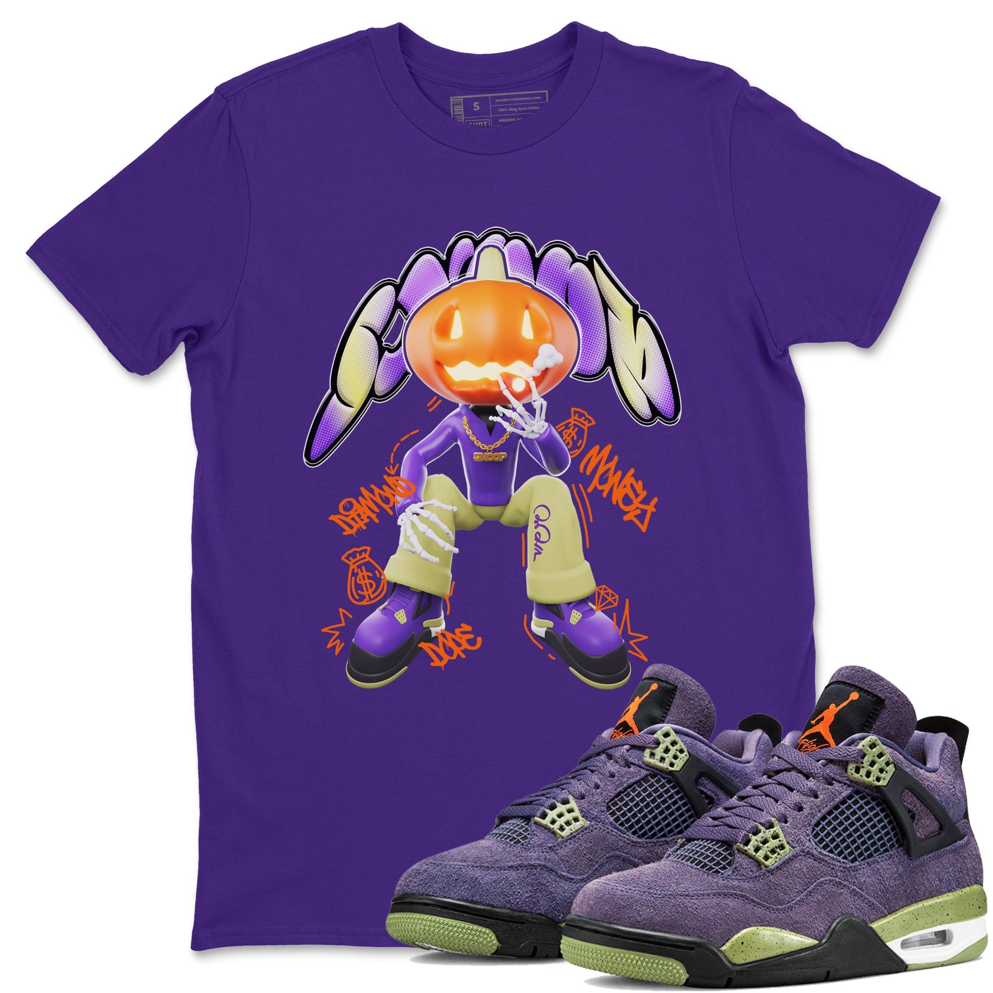 Air Jordan 4 Canyon Purple shirt to match jordans Snoop sneaker tees AJ4 Canyon Purple SNRT Sneaker Release Tees Unisex Purple 1 T-Shirt, Halloween tshirt