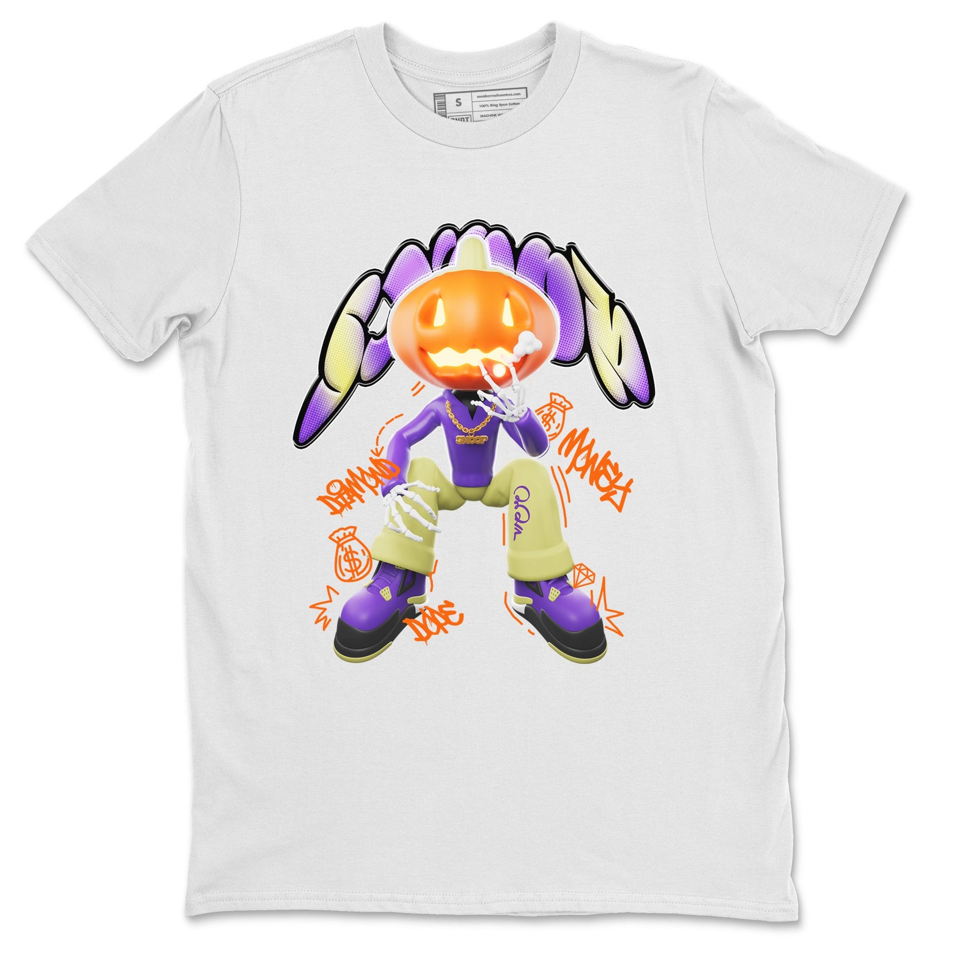 Air Jordan 4 Canyon Purple shirt to match jordans Snoop sneaker tees AJ4 Canyon Purple SNRT Sneaker Release Tees Unisex White 2 T-Shirt, Halloween tshirt