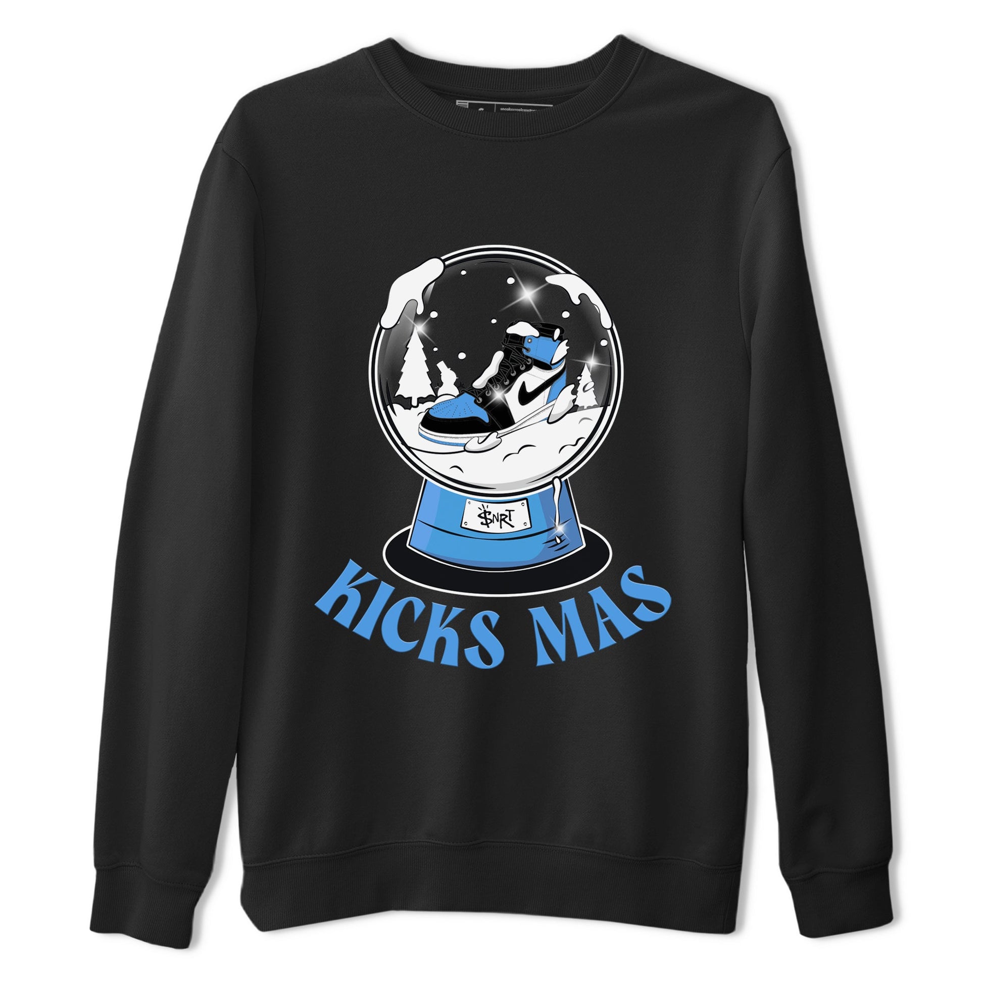 Air Jordan 1 UNC Toe shirt to match jordans Snow Ball sneaker tees Santa Gift AJ1 UNC Toe SNRT Sneaker Release Tees Unisex Black 2 T-Shirt