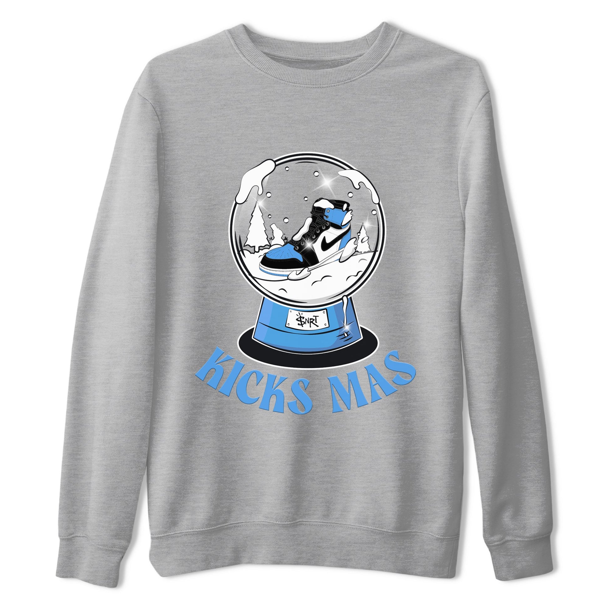 Air Jordan 1 UNC Toe shirt to match jordans Snow Ball sneaker tees Santa Gift AJ1 UNC Toe SNRT Sneaker Release Tees Unisex Heather Grey 2 T-Shirt