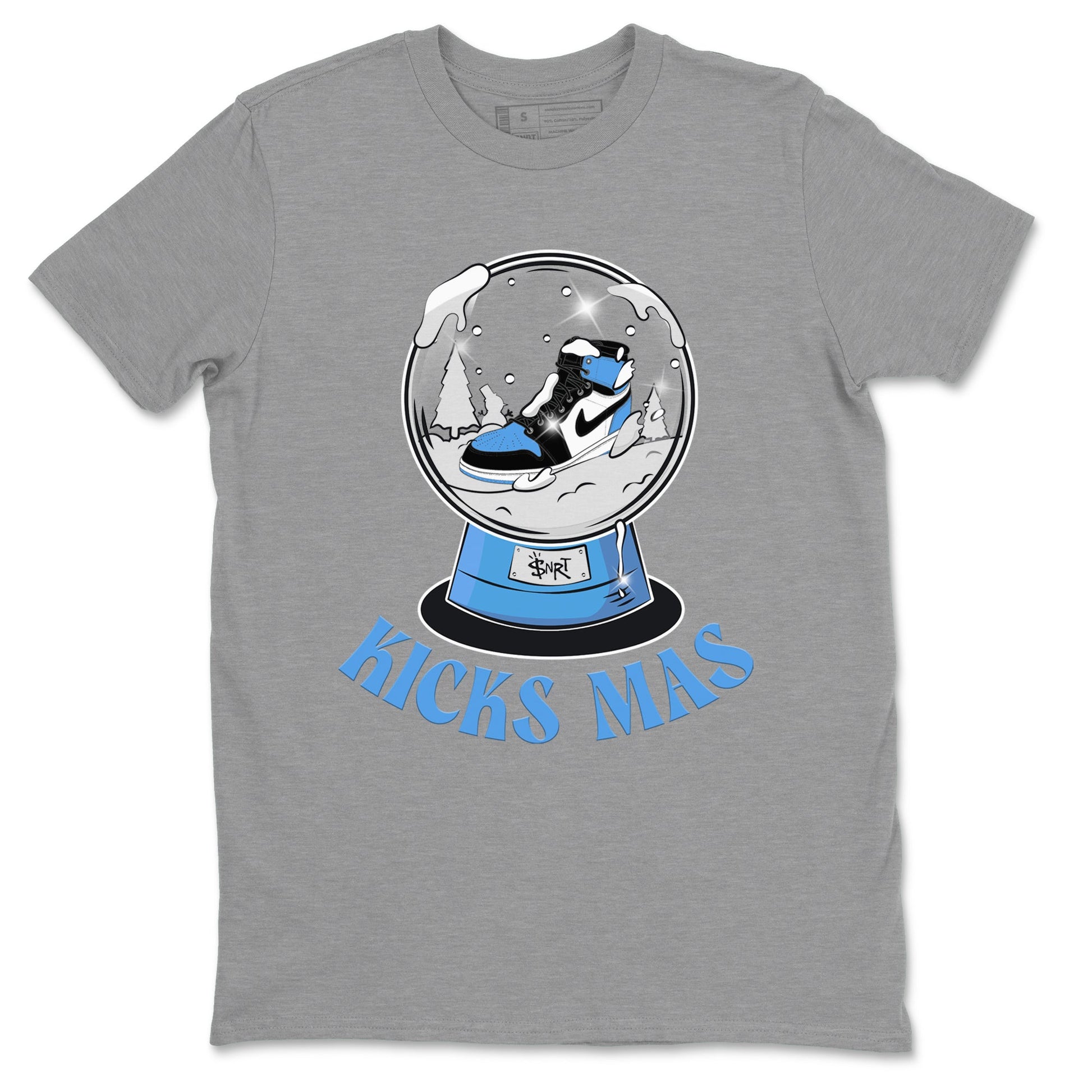 Air Jordan 1 UNC Toe shirt to match jordans Snow Ball sneaker tees Santa Gift AJ1 UNC Toe SNRT Sneaker Release Tees Unisex Heather Grey 2 T-Shirt