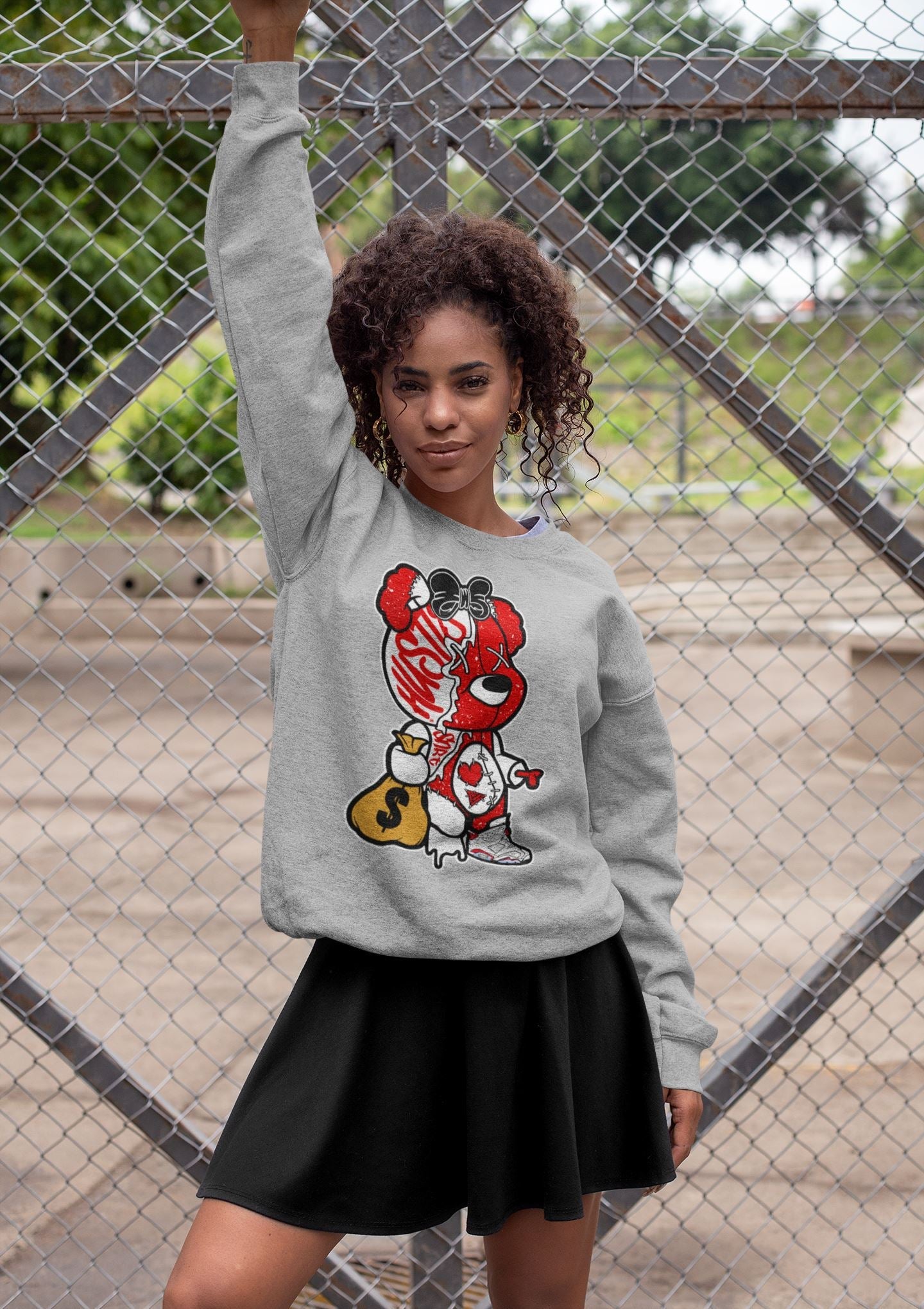 Jordan 6 Red Velvet Cookies unique Halloween sneaker tee Stitched Hustle Bear Sneaker Tees Jordan 6 Red Velvet Cookies Sneaker Release Tees Unisex Shirts