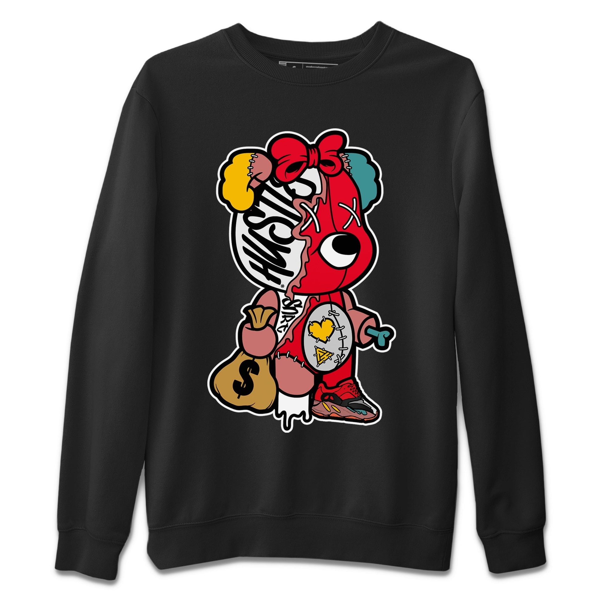 Yeezy 700 Hi-Res Red Sneaker Match Tees Stitched Hustle Bear Sneaker Tees Yeezy 700 Hi-Res Red Sneaker Release Tees Unisex Shirts