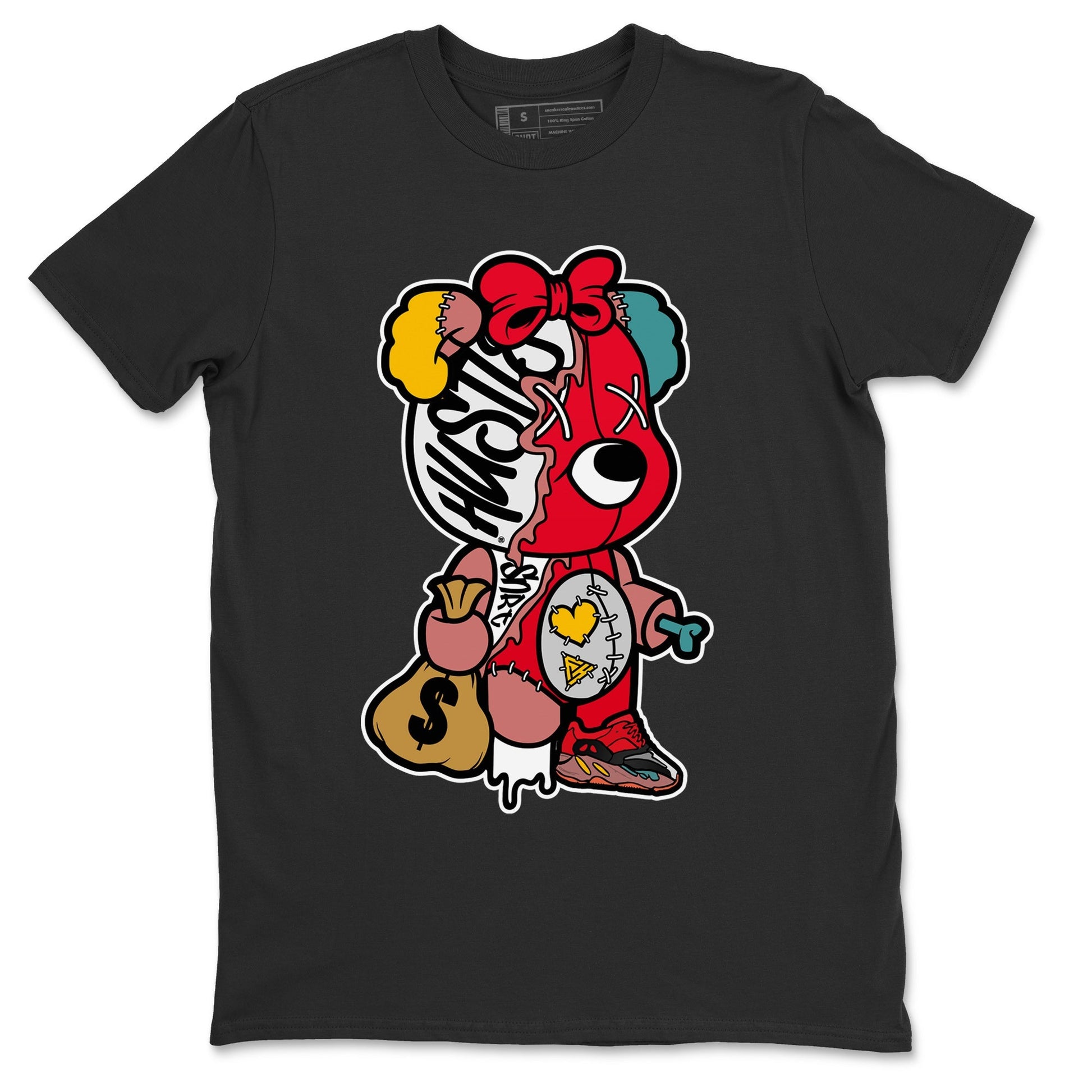 Yeezy 700 Hi-Res Red Sneaker Match Tees Stitched Hustle Bear Sneaker Tees Yeezy 700 Hi-Res Red Sneaker Release Tees Unisex Shirts