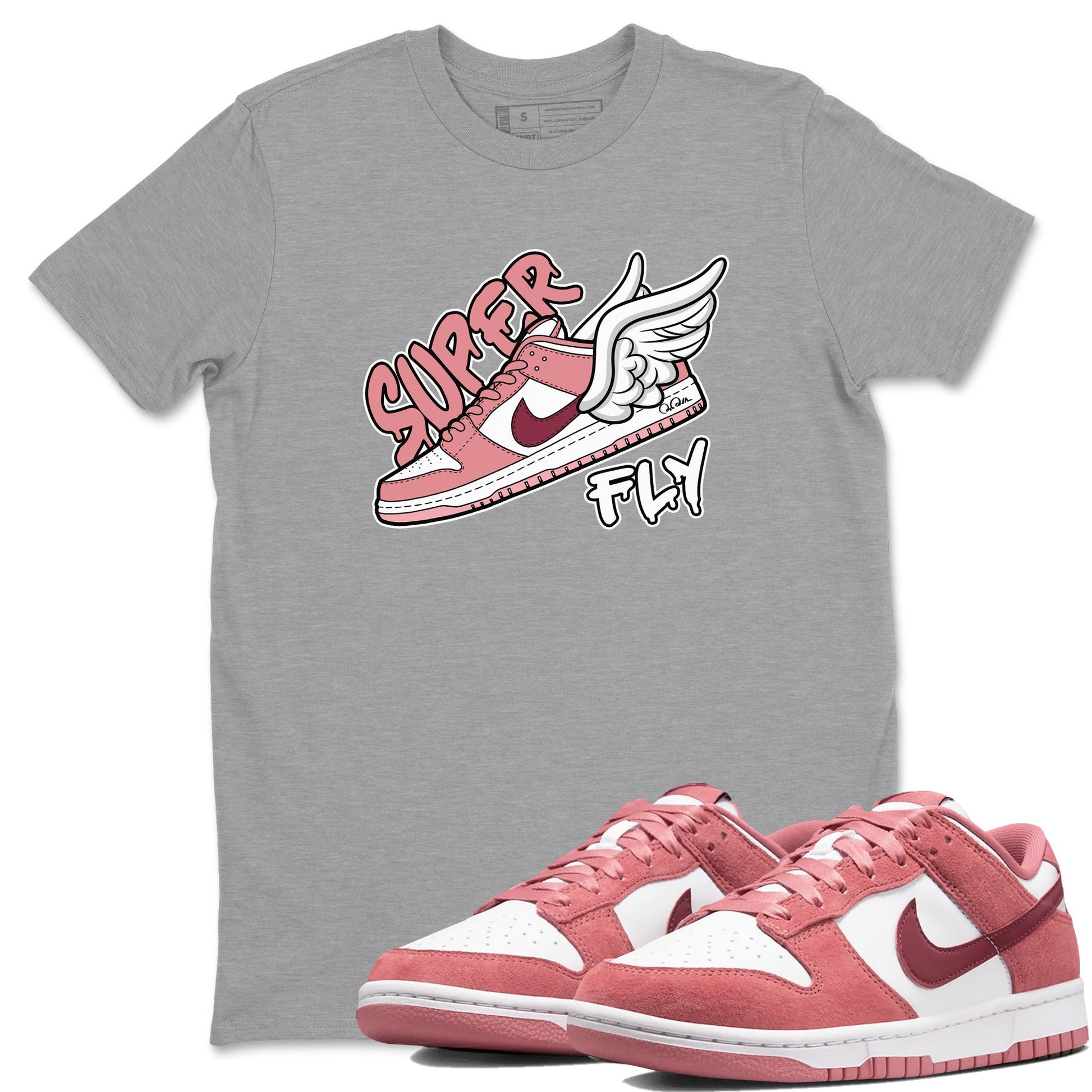 Dunk Valentines Day 2024 shirt to match jordans Super Fly sneaker tees Dunk Happy Valentines Day 2024 SNRT Sneaker Release Tees Unisex Heather Grey 1 T-Shirt