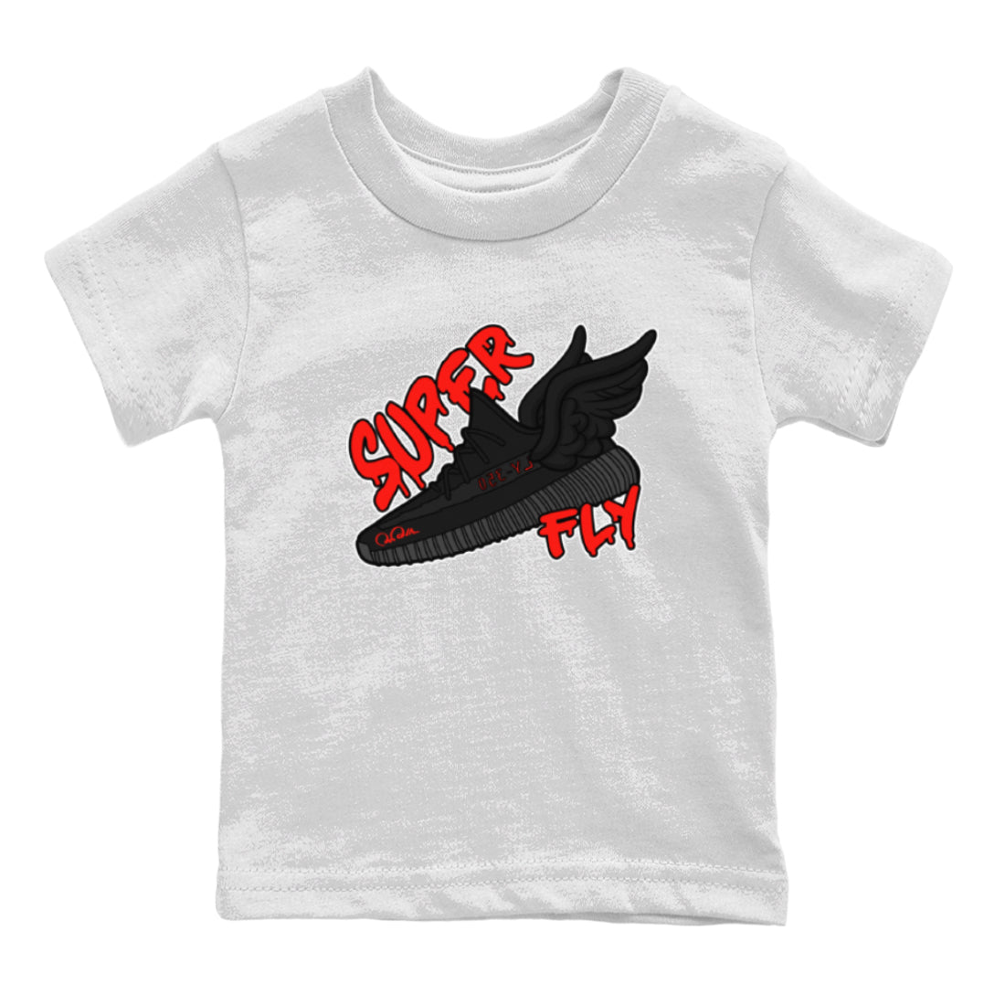 Yeezy 350 Bred shirt to match jordans Super Fly sneaker tees Adidas Yeezy Boost V2 350 Bred SNRT Sneaker Release Tees Baby Toddler White 2 T-Shirt