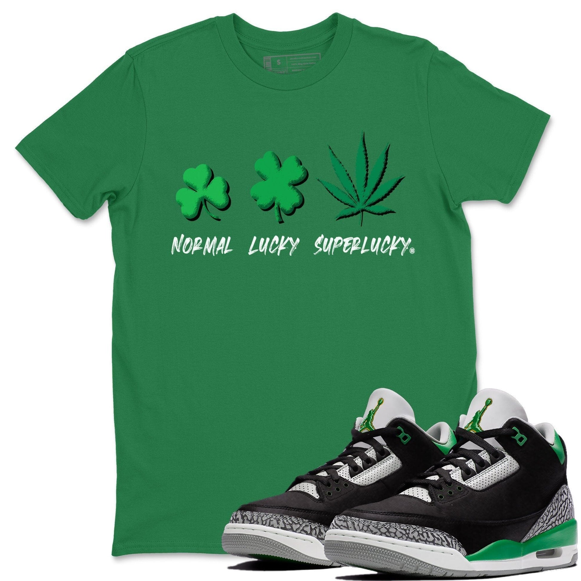 Jordan 3 Pine Green Sneaker Match Tees Super Lucky Sneaker Tees Jordan 3 Pine Green Sneaker Release Tees Unisex Shirts