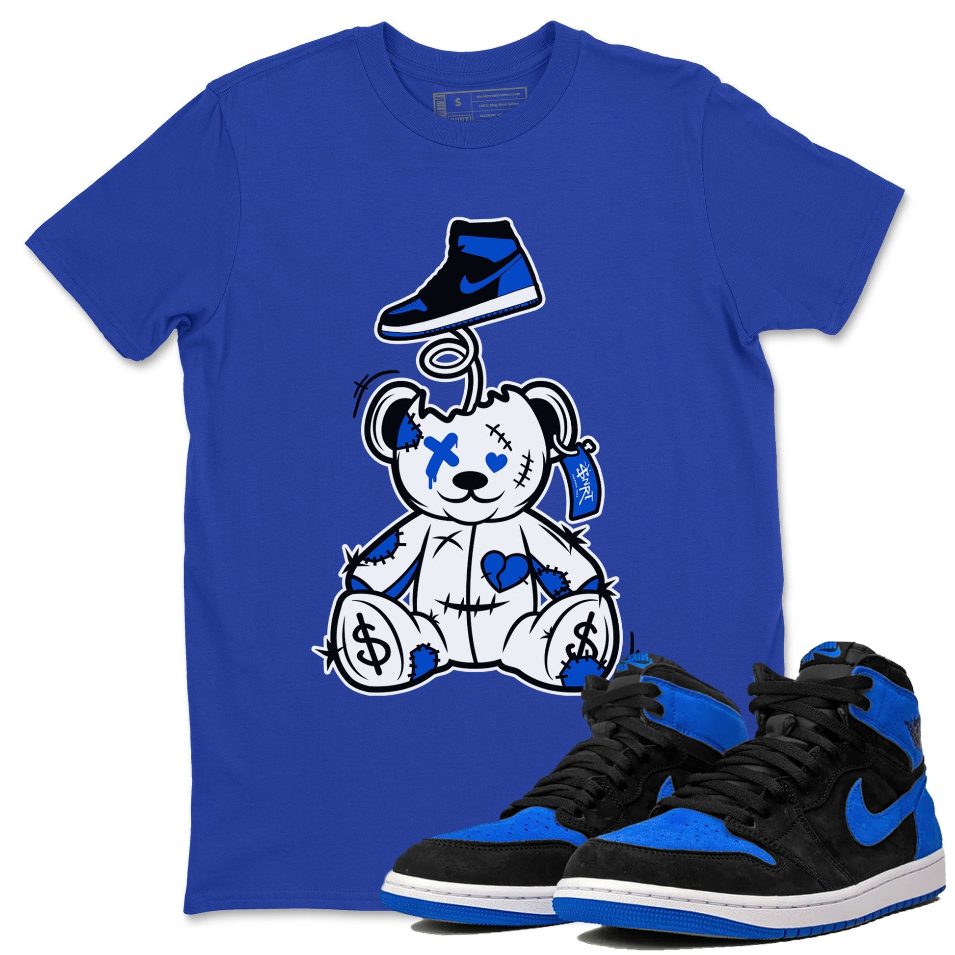 Jordan 1 High OG Royal Reimagined shirt to match jordans Surprise Teddy Bear sneaker tees Air Jordan 1 Royal Reimagined SNRT Sneaker Tees Unisex Royal Blue 1 T-Shirt